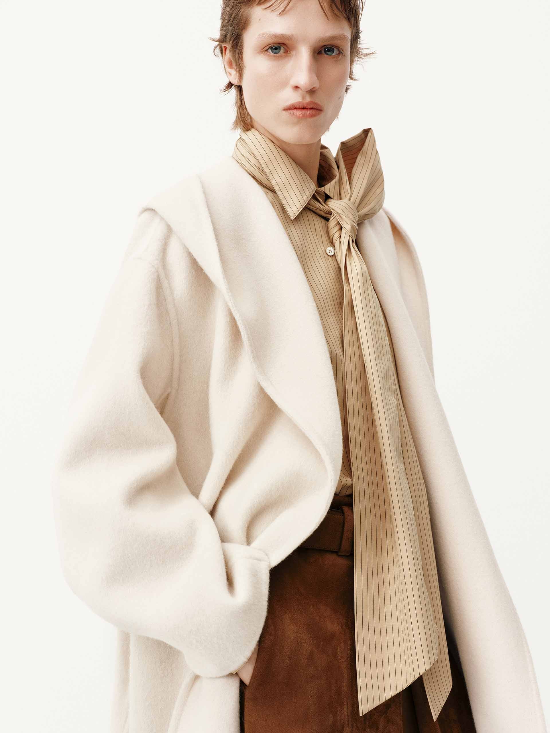 Belted Wool Blend Coat