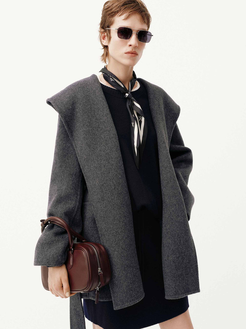 Belted Wool Blend Coat
