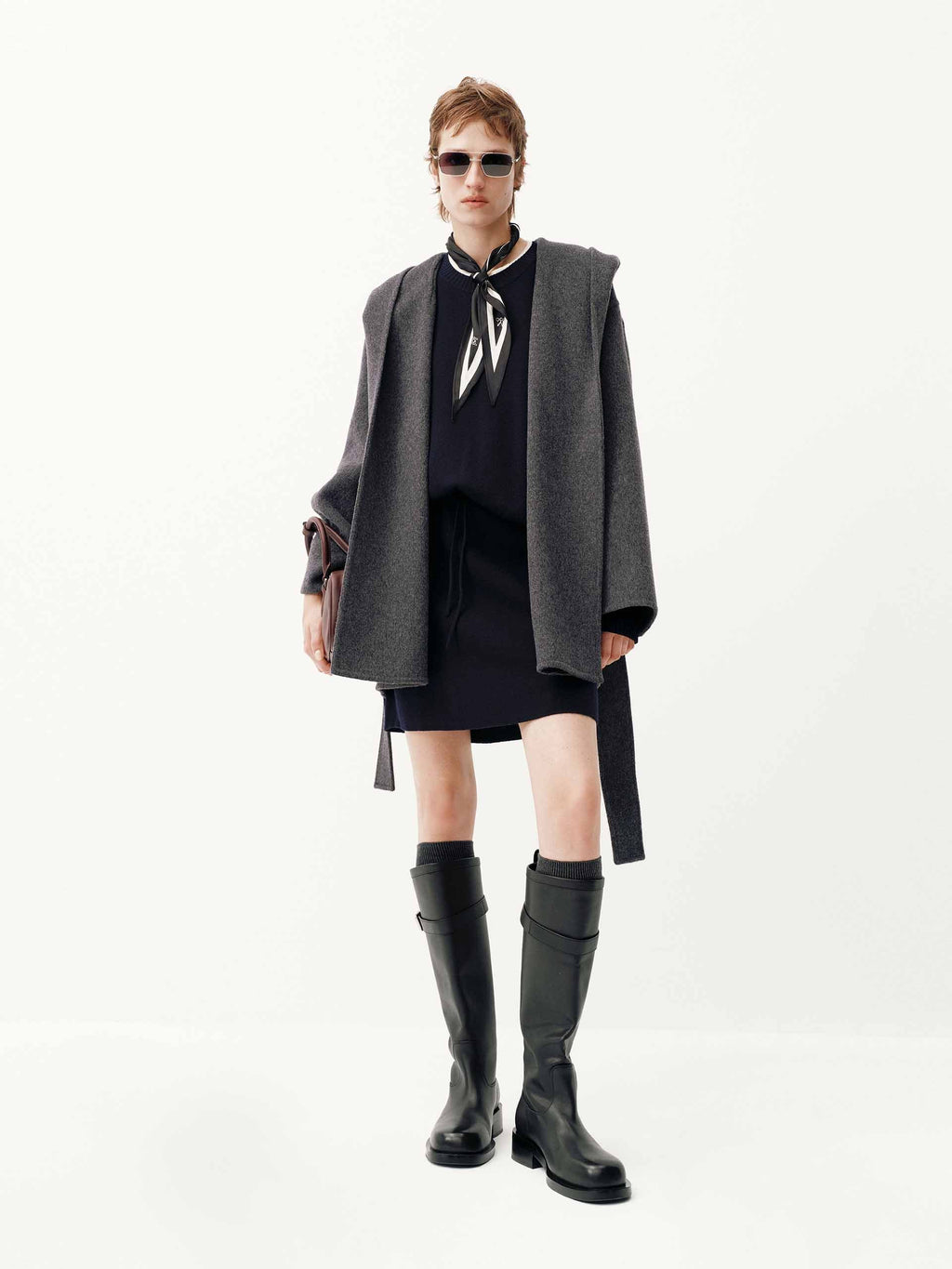 Belted Wool Blend Coat