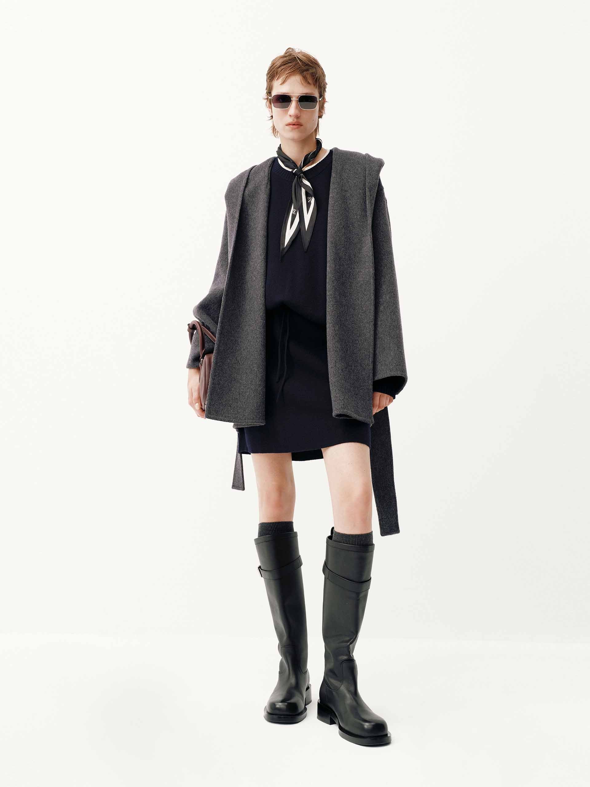 Belted Wool Blend Coat