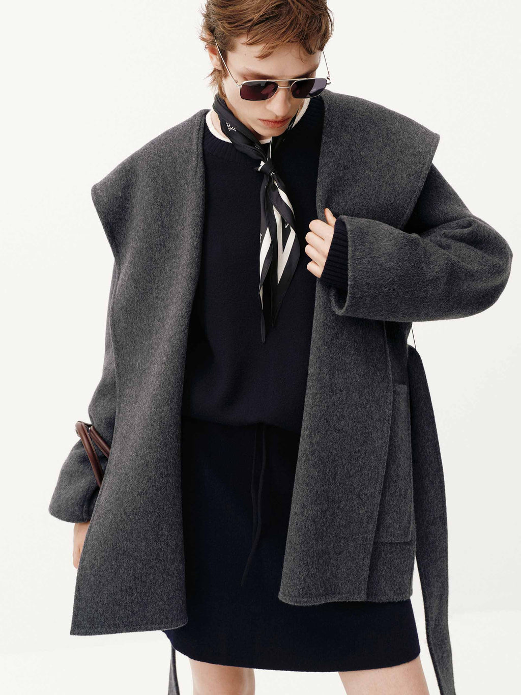 Belted Wool Blend Coat