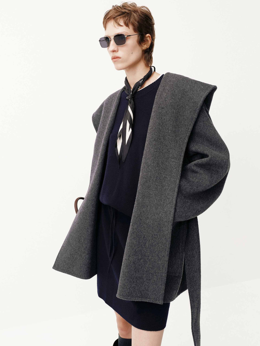 Belted Wool Blend Coat