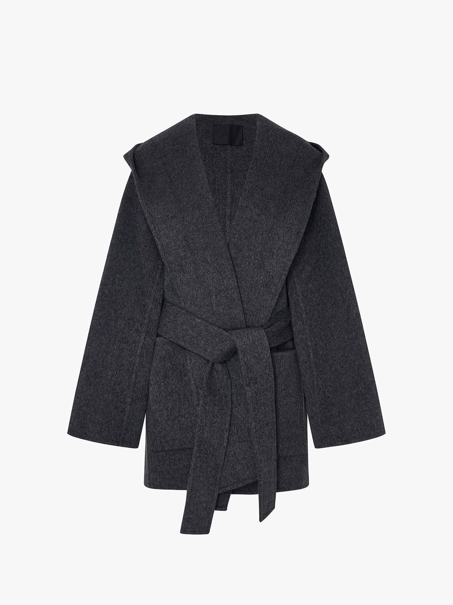 Belted Wool Blend Coat