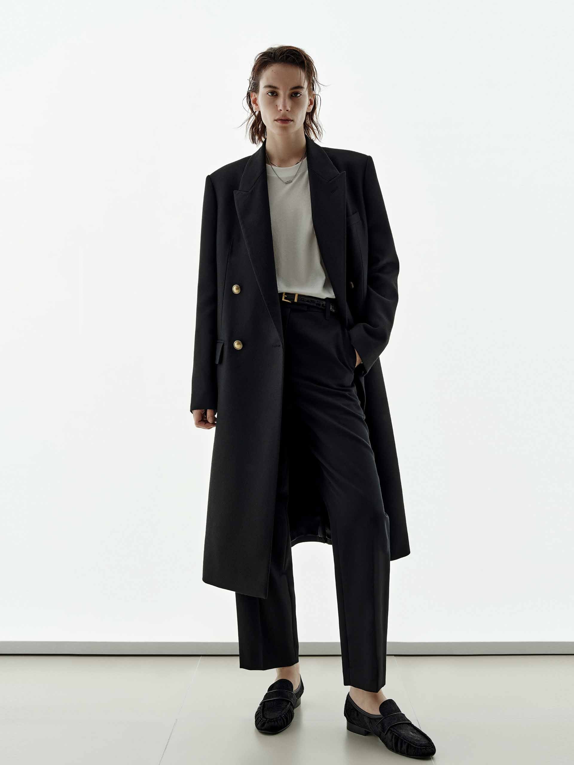 Longline Metal Button Coat
