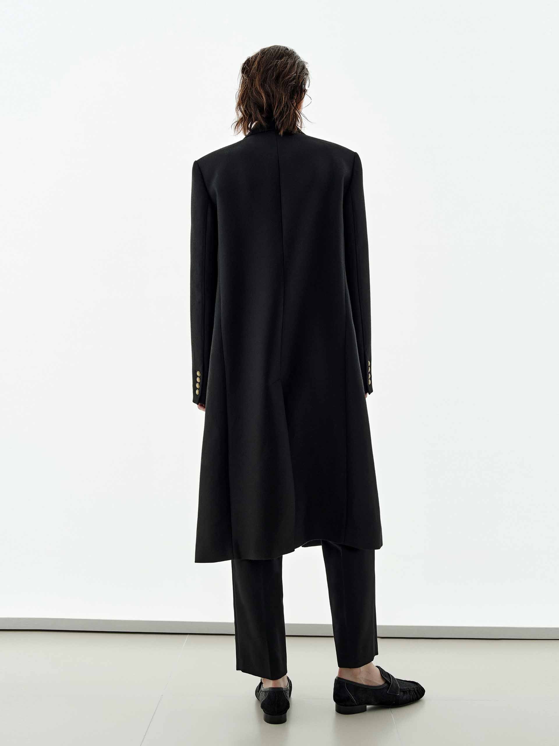 Longline Metal Button Coat