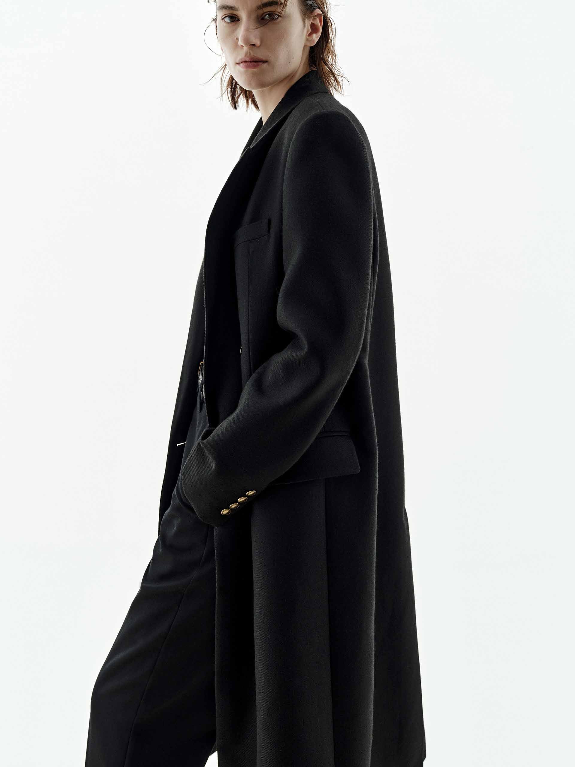 Longline Metal Button Coat