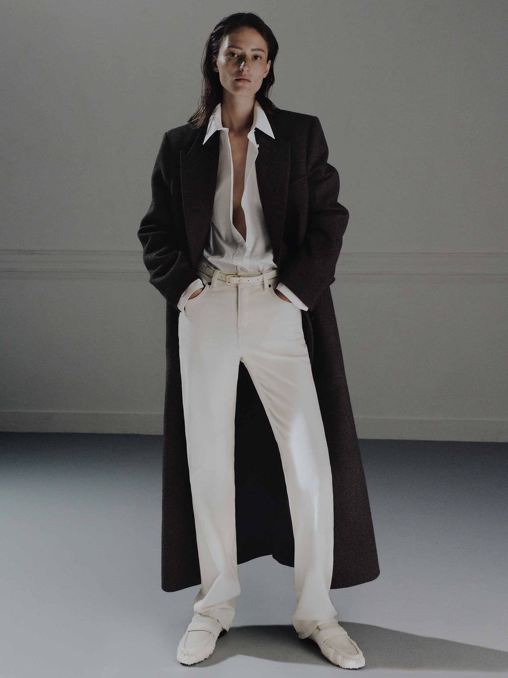Long Wool Blazer Coat