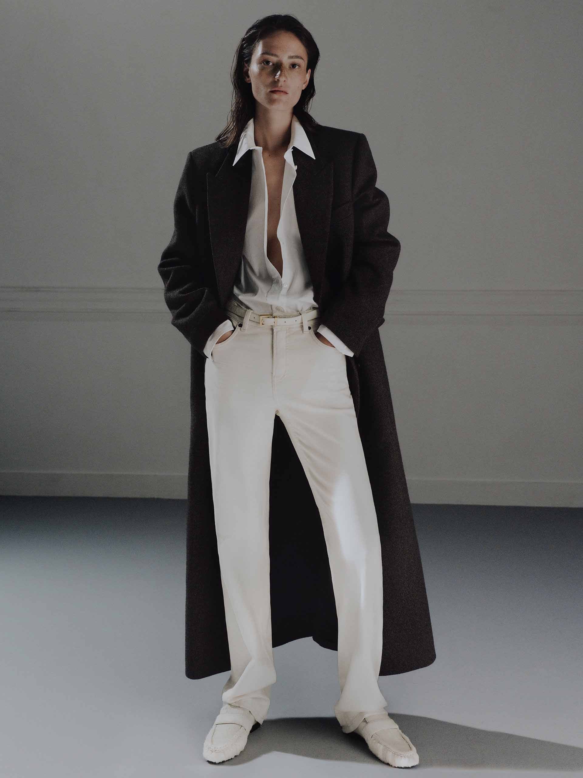 Long Wool Blazer Coat