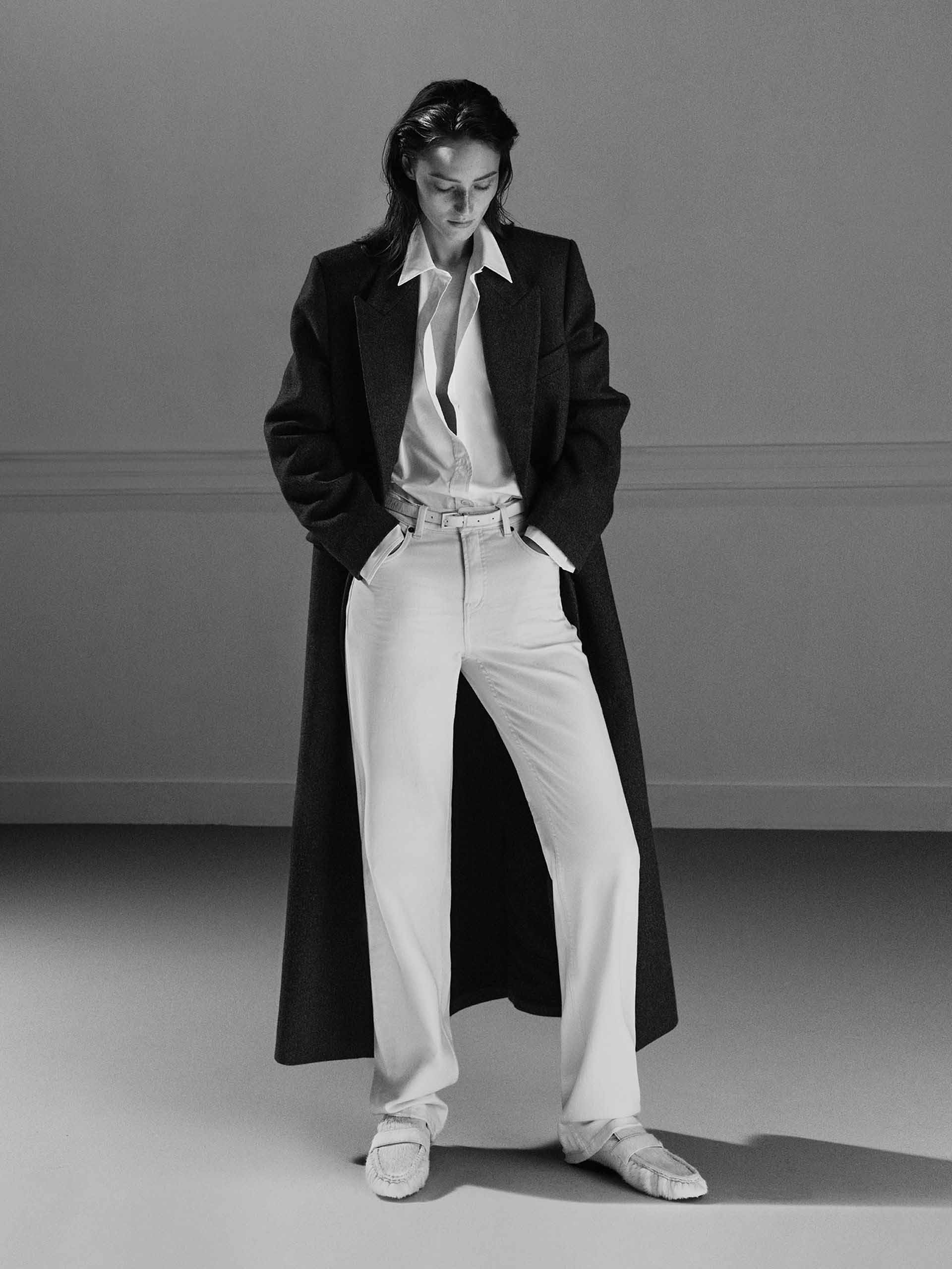 Long Wool Blazer Coat