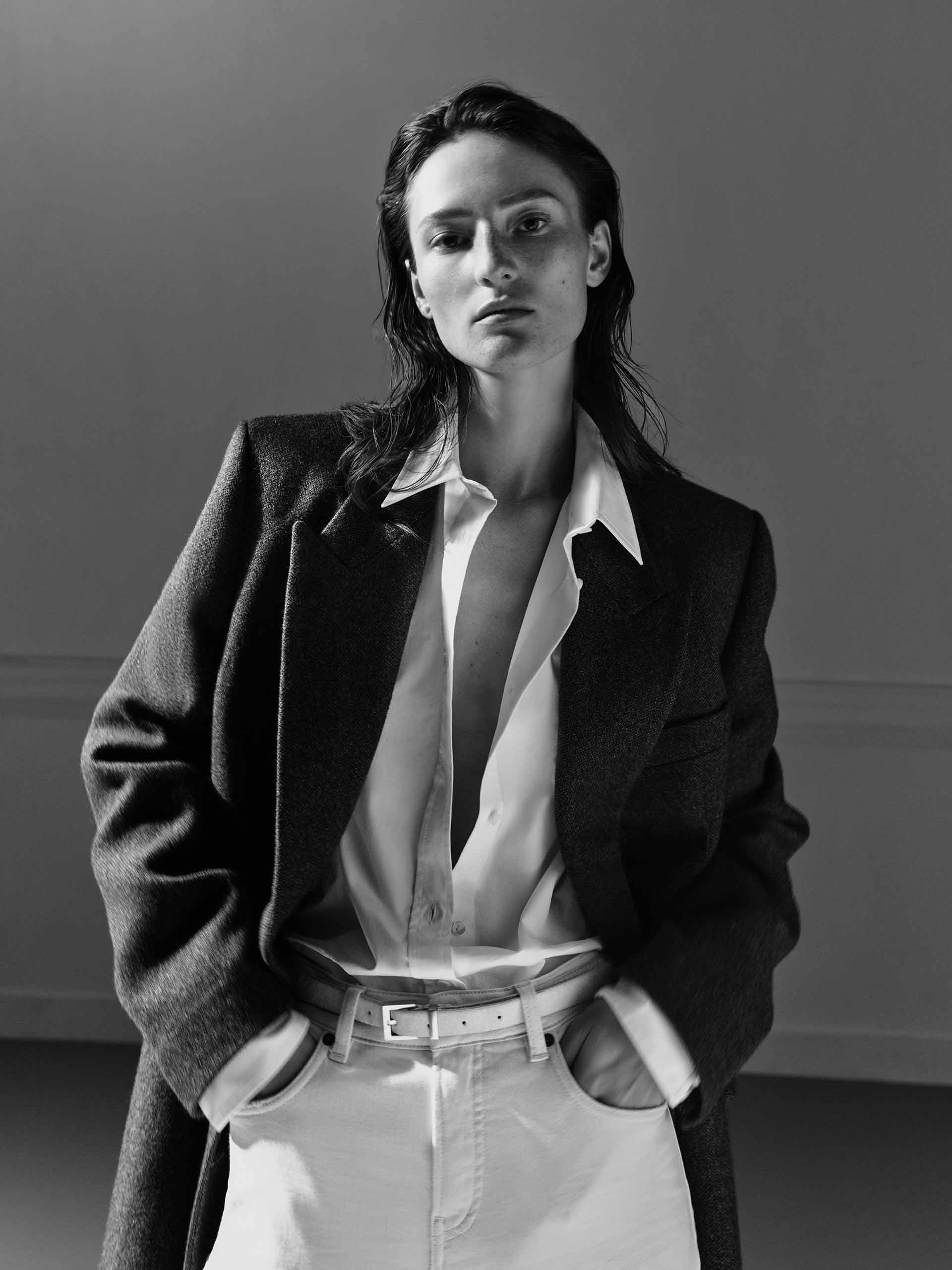 Long Wool Blazer Coat