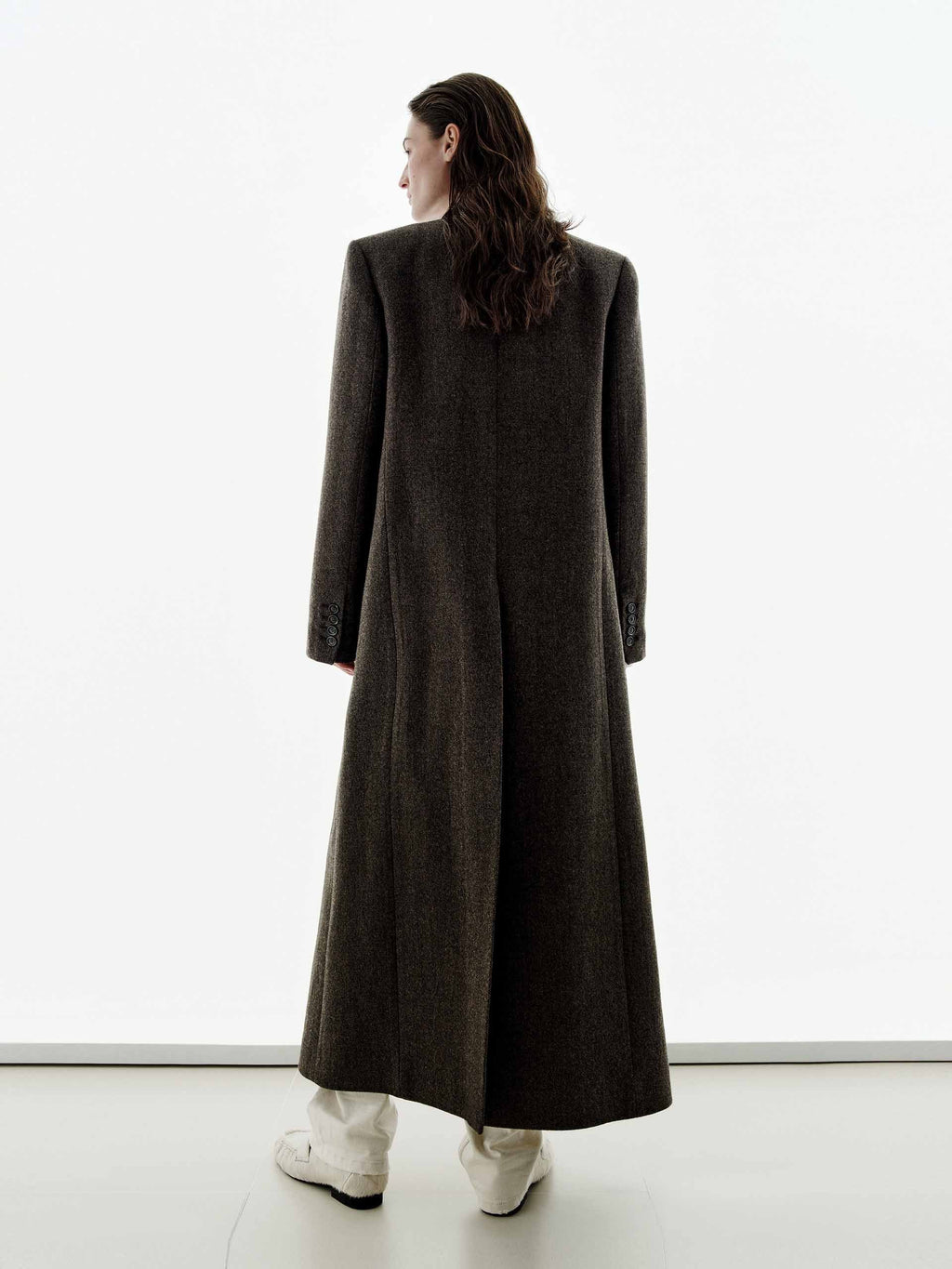 Long Wool Blazer Coat