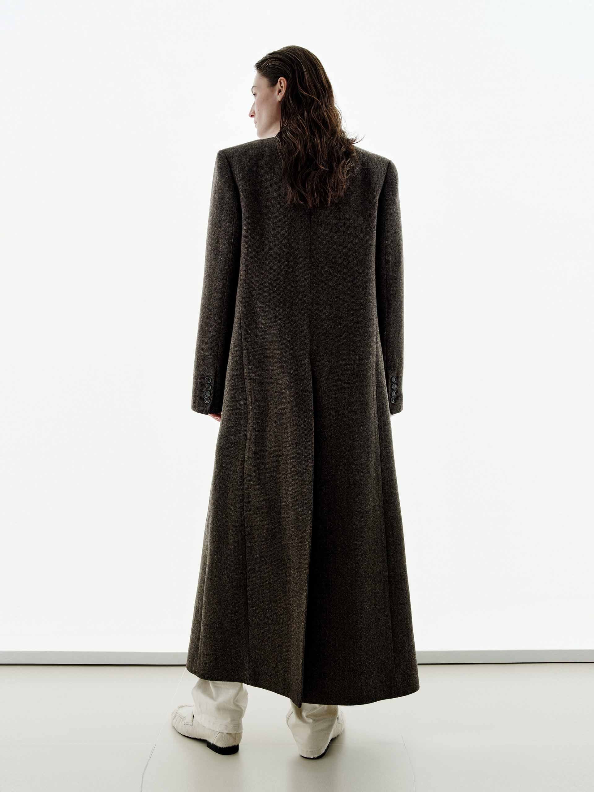 Long Wool Blazer Coat