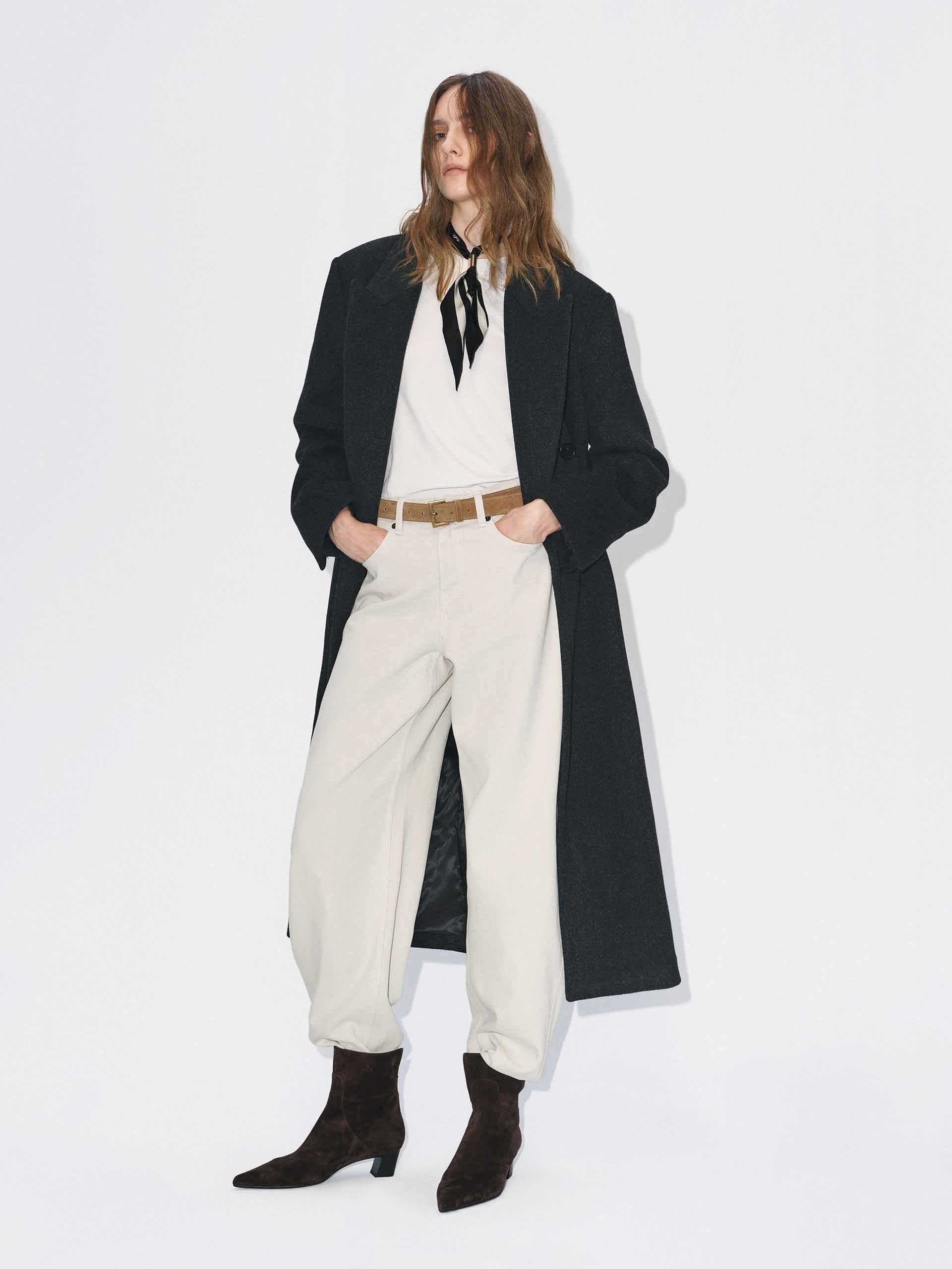 Longline Wool Blend Coat