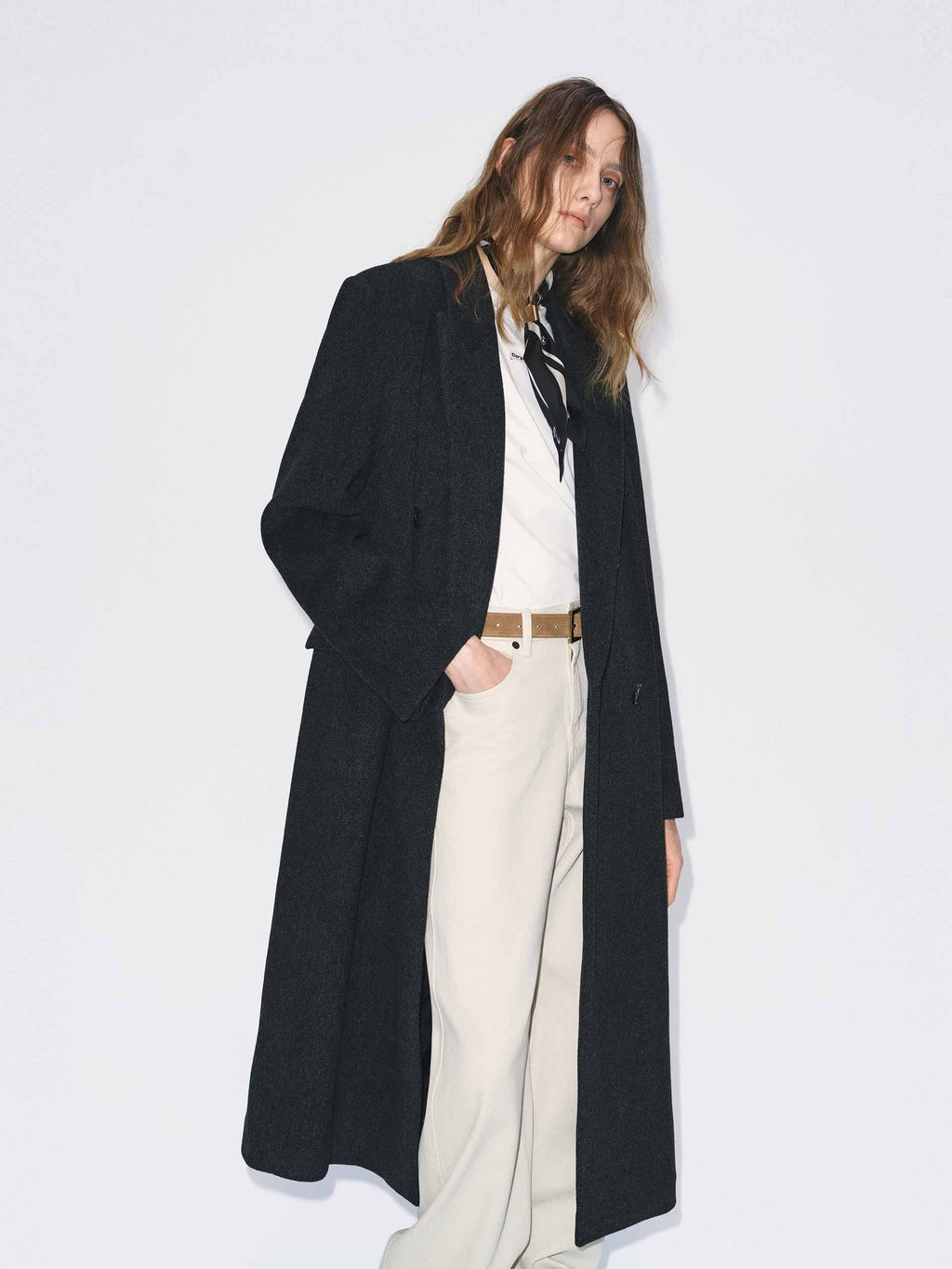 Longline Wool Blend Coat