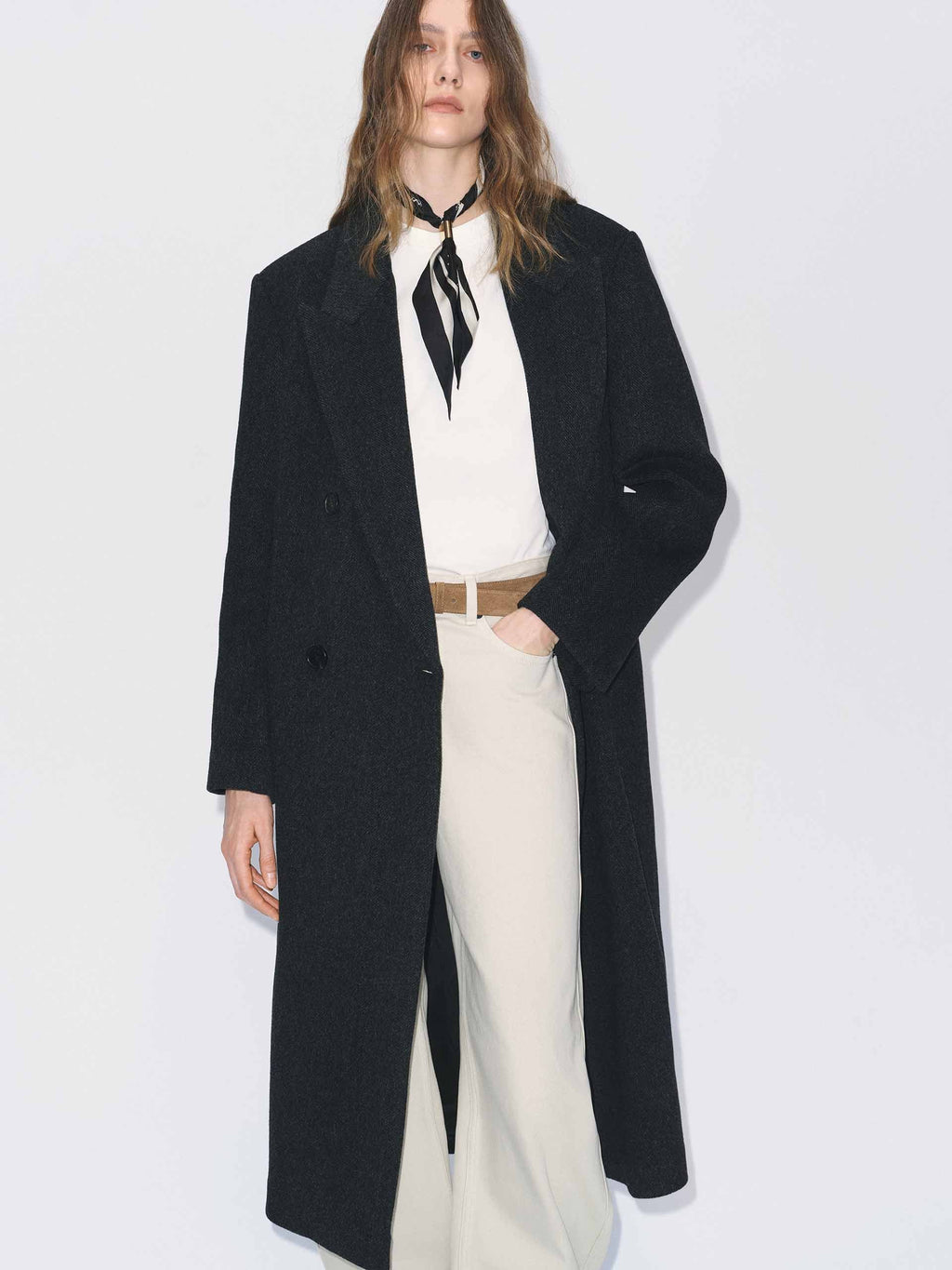 Longline Wool Blend Coat