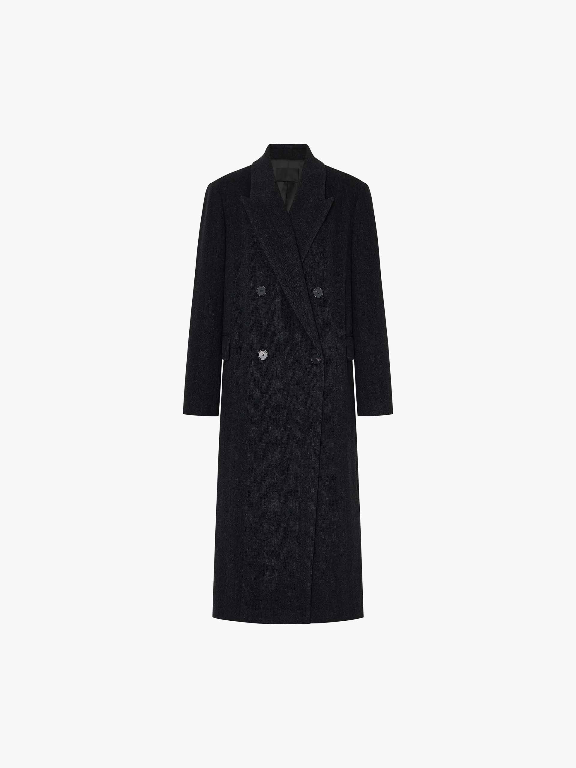 Longline Wool Blend Coat