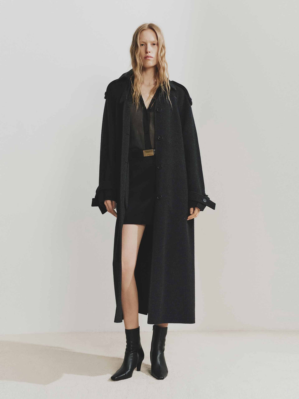 Include Belt Longline Coat