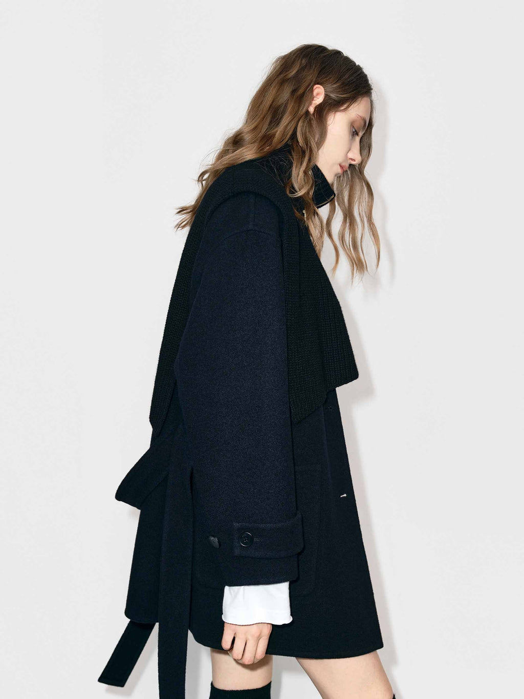 With Belt Wool Coat