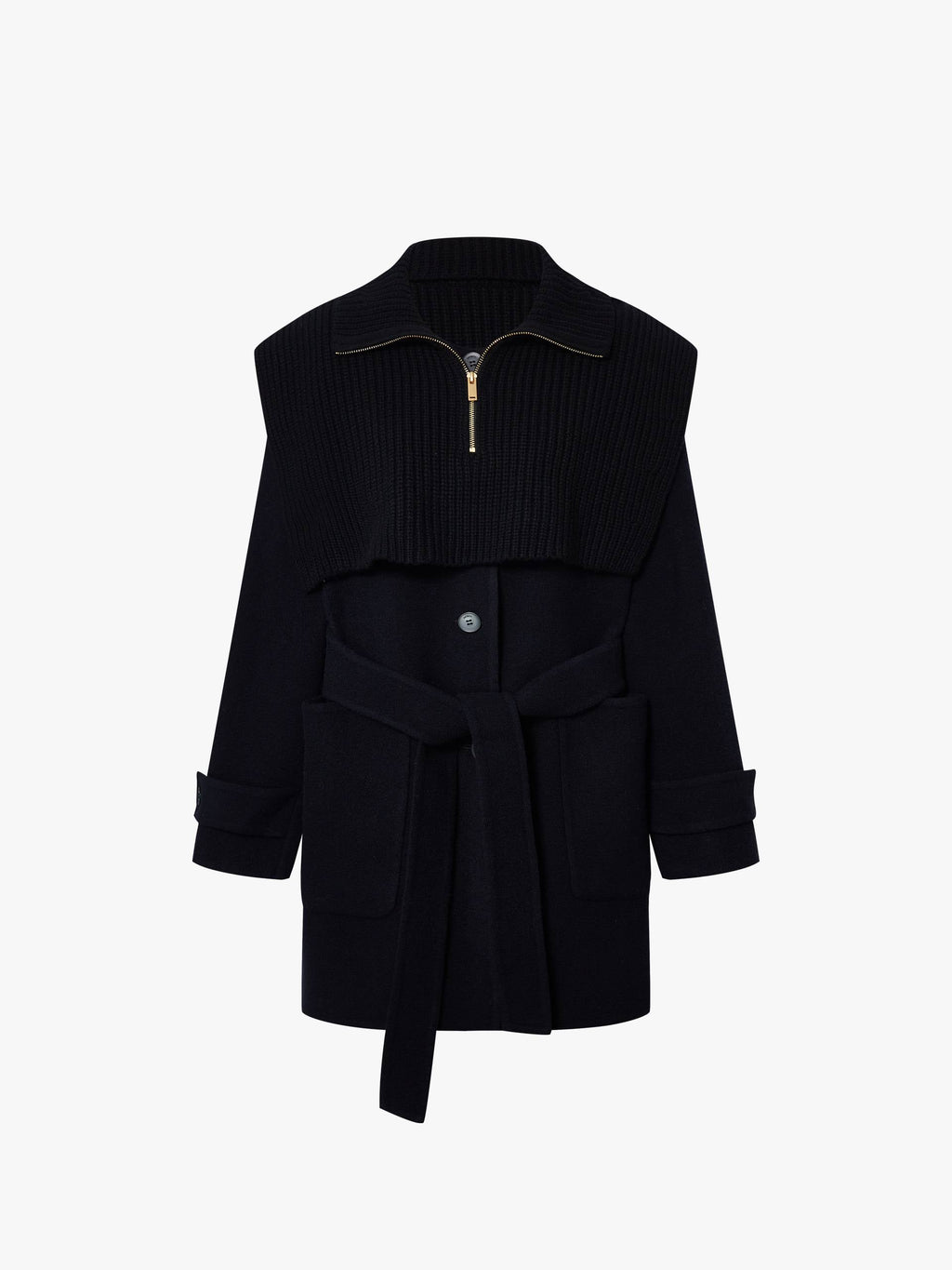 With Belt Wool Coat