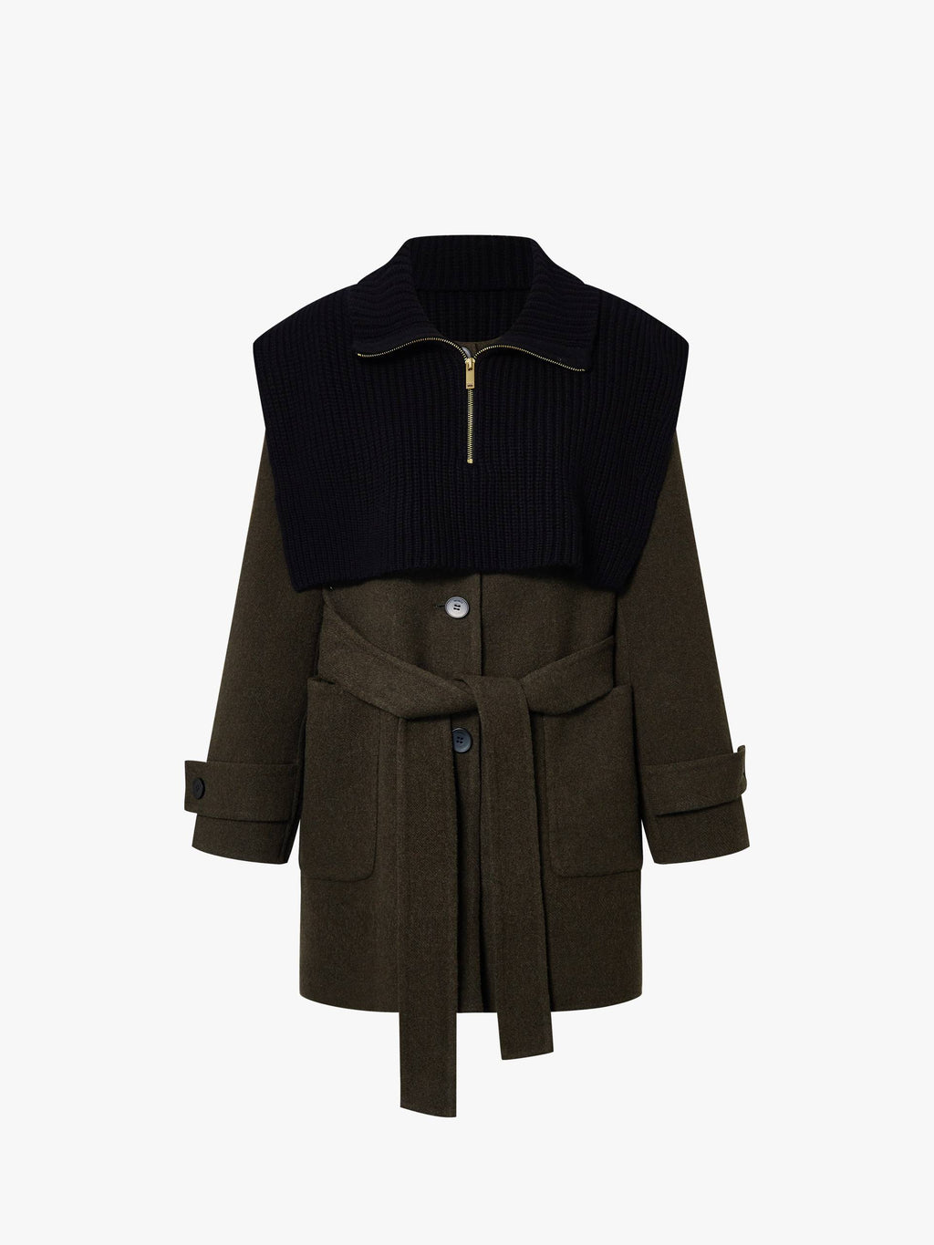With Belt Wool Coat