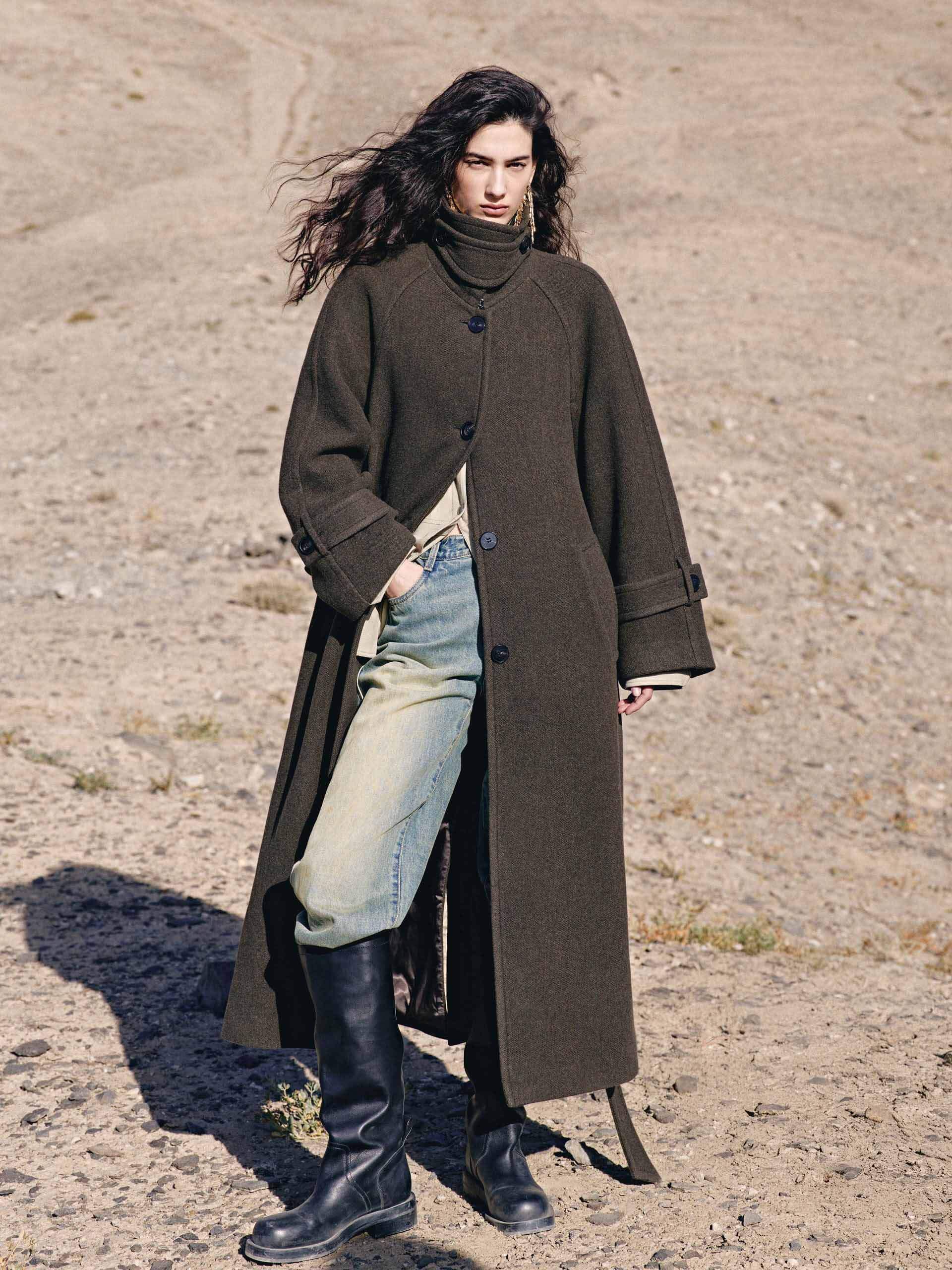 Merino Wool Longline Coat