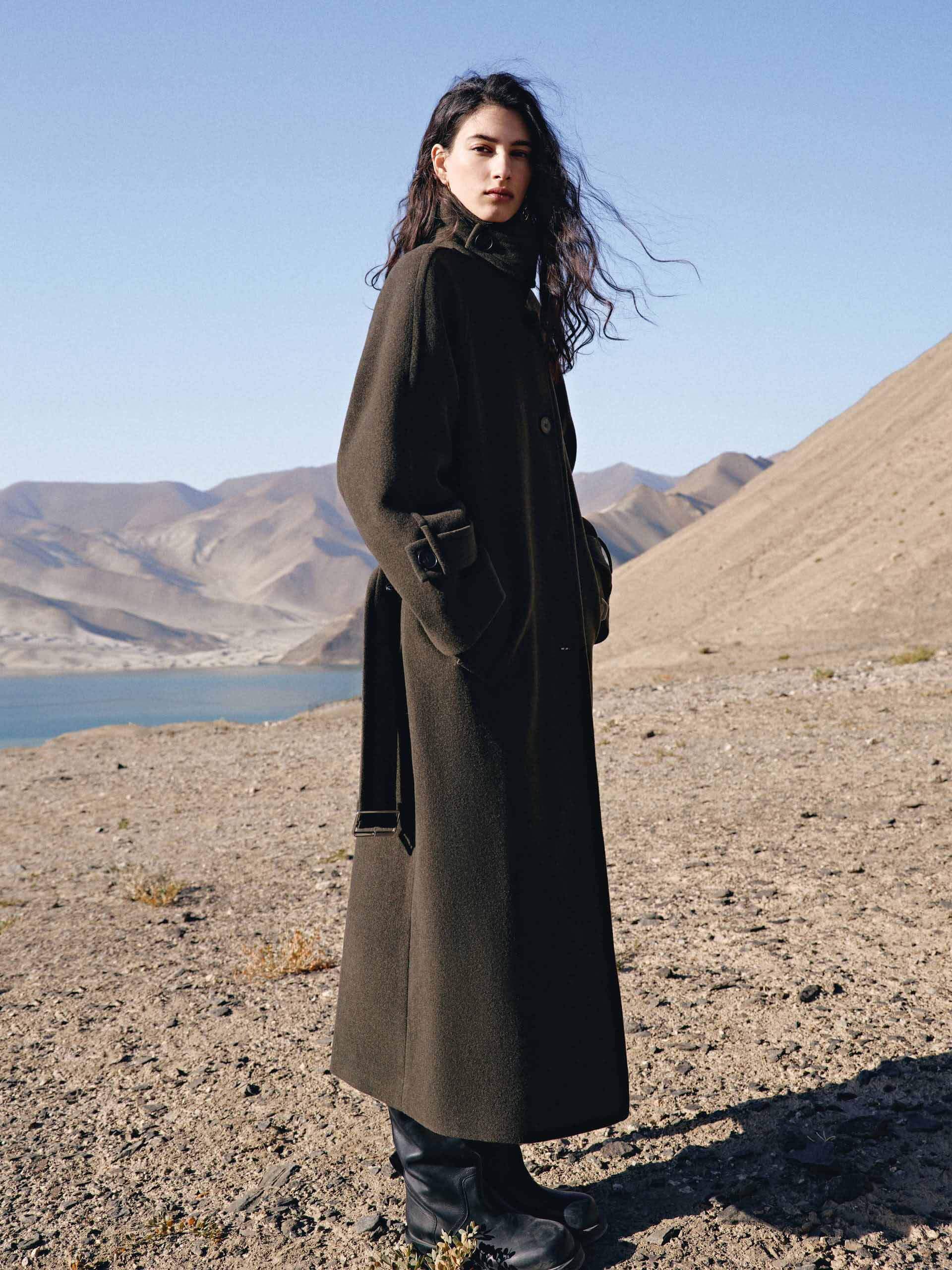 Merino Wool Longline Coat