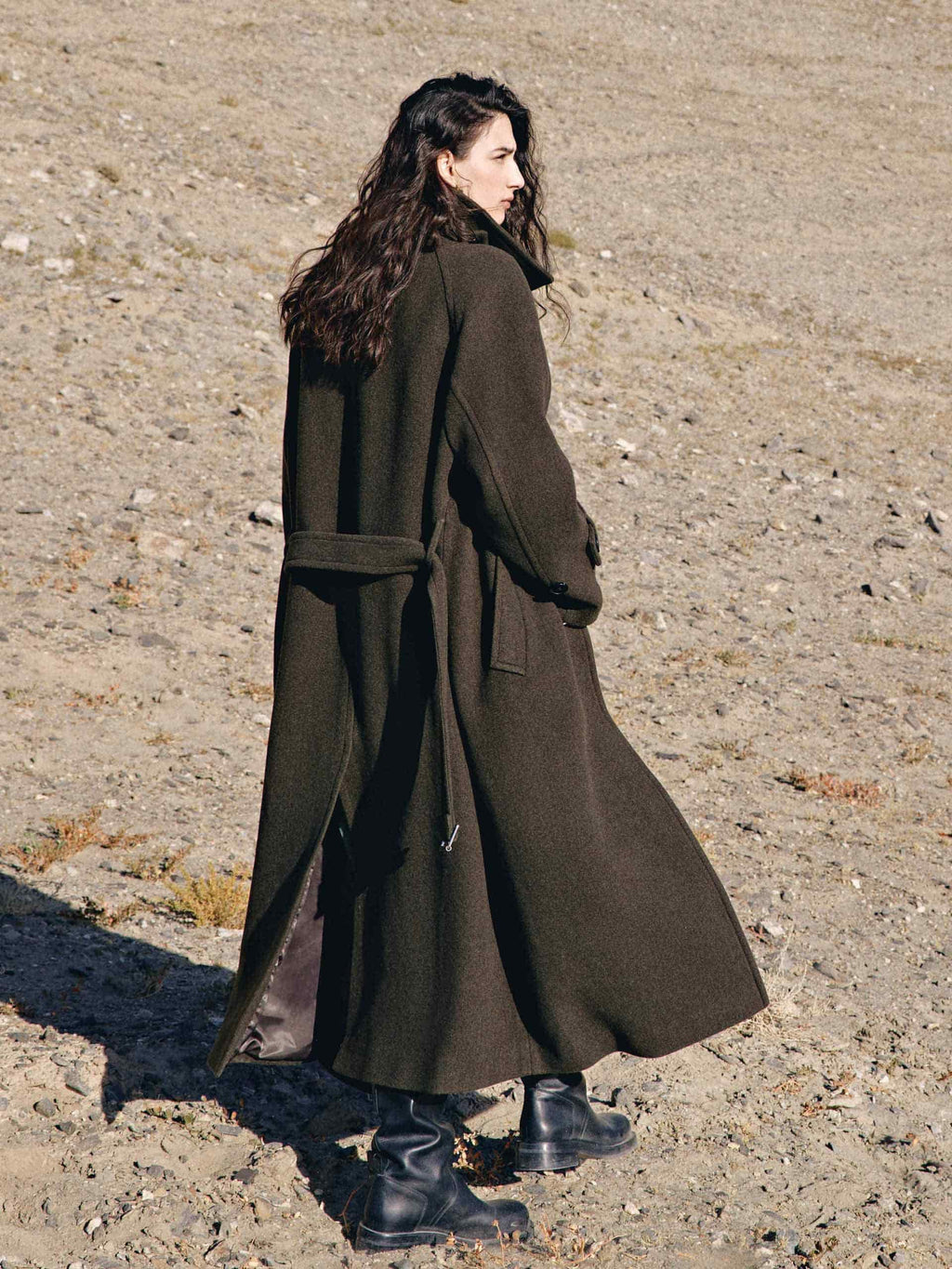 Merino Wool Longline Coat