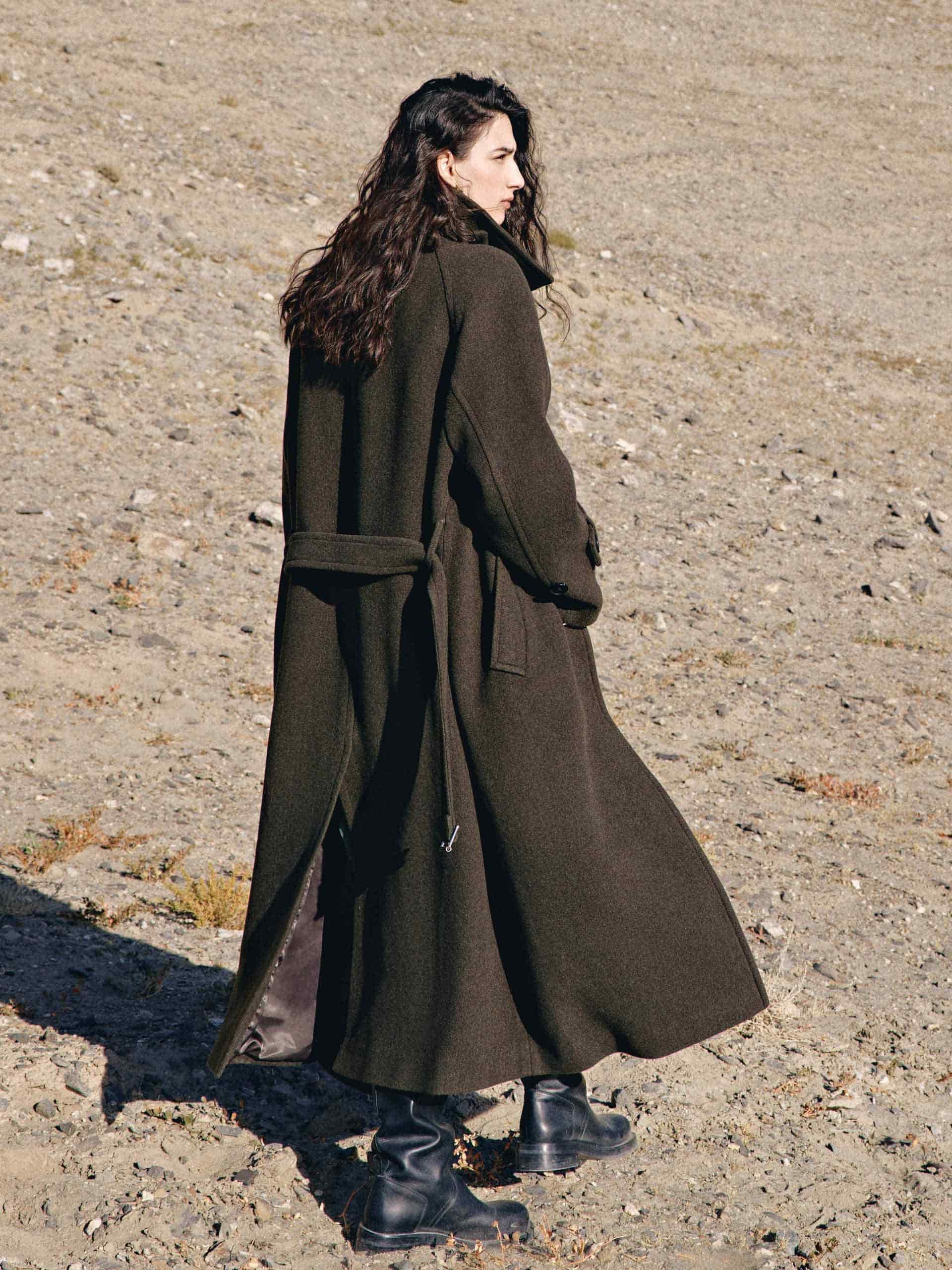 Merino Wool Longline Coat