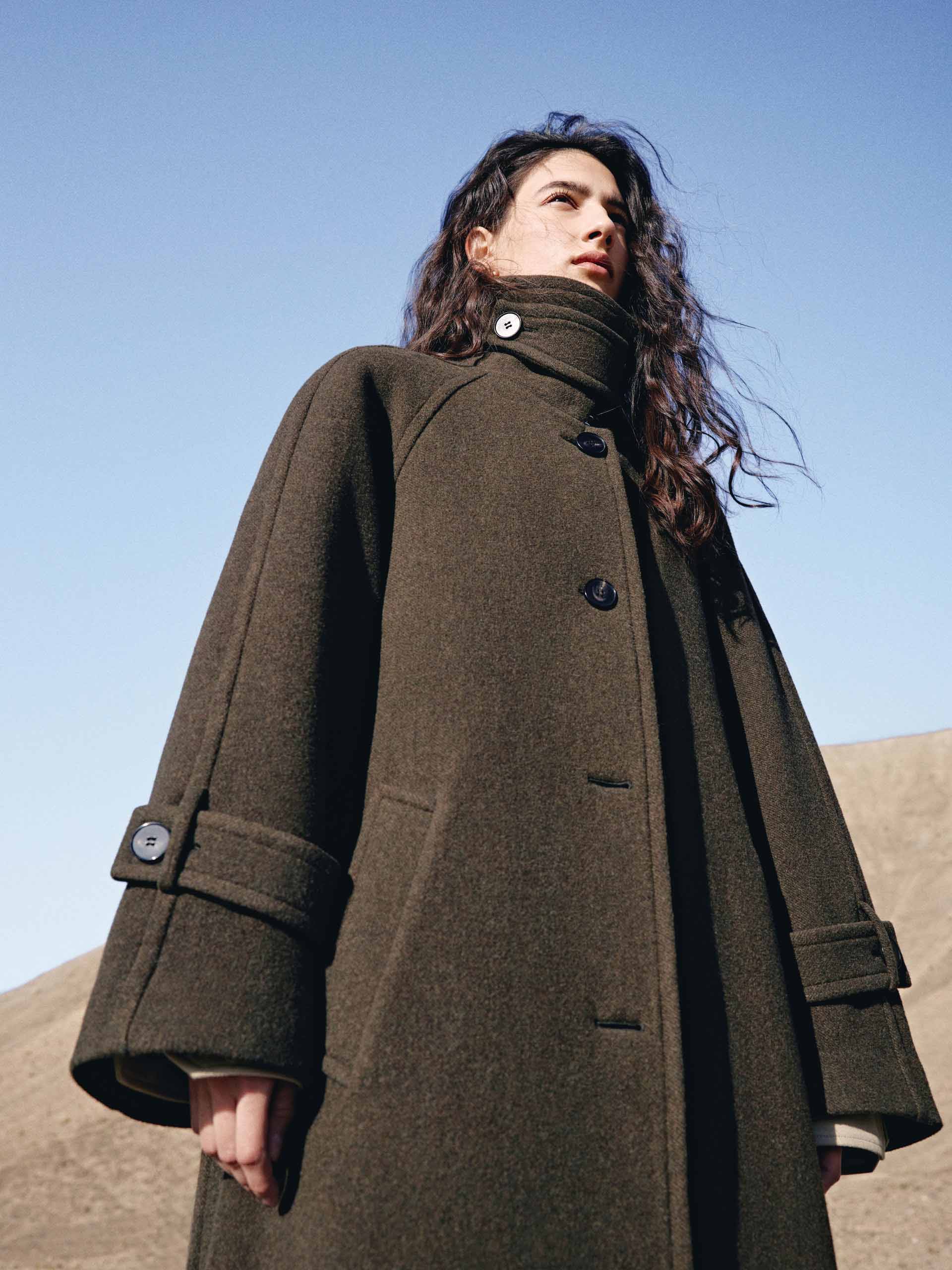 Merino Wool Longline Coat