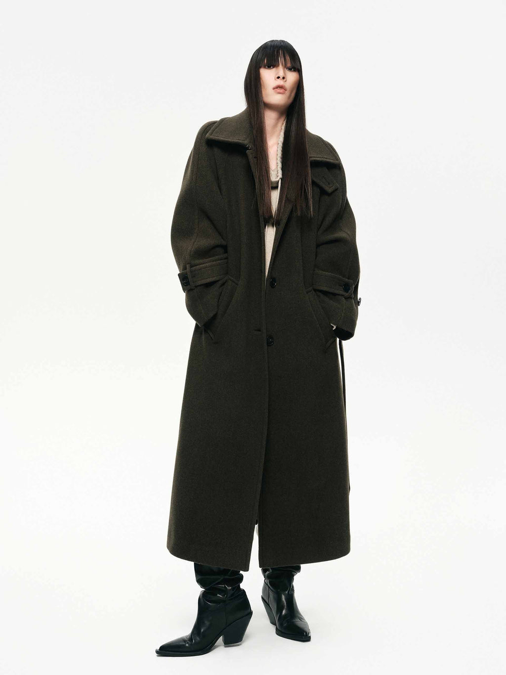 Merino Wool Longline Coat