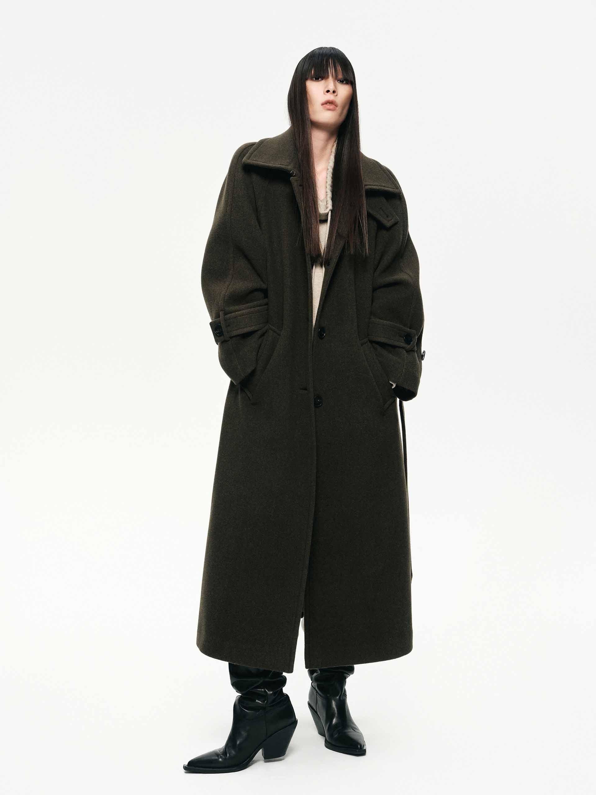 Merino Wool Longline Coat