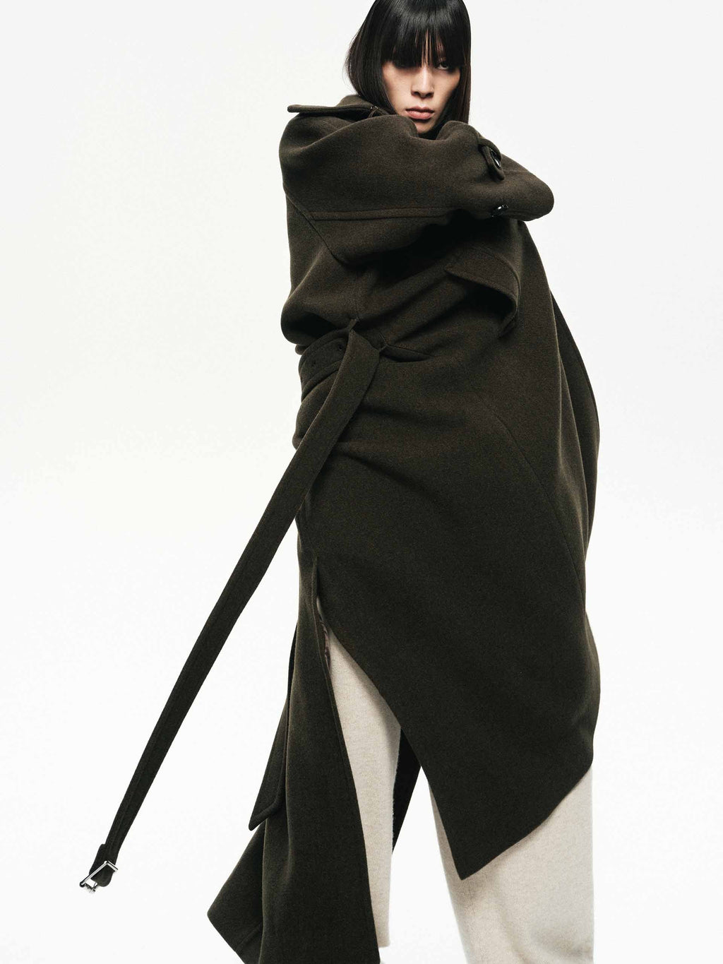 Merino Wool Longline Coat
