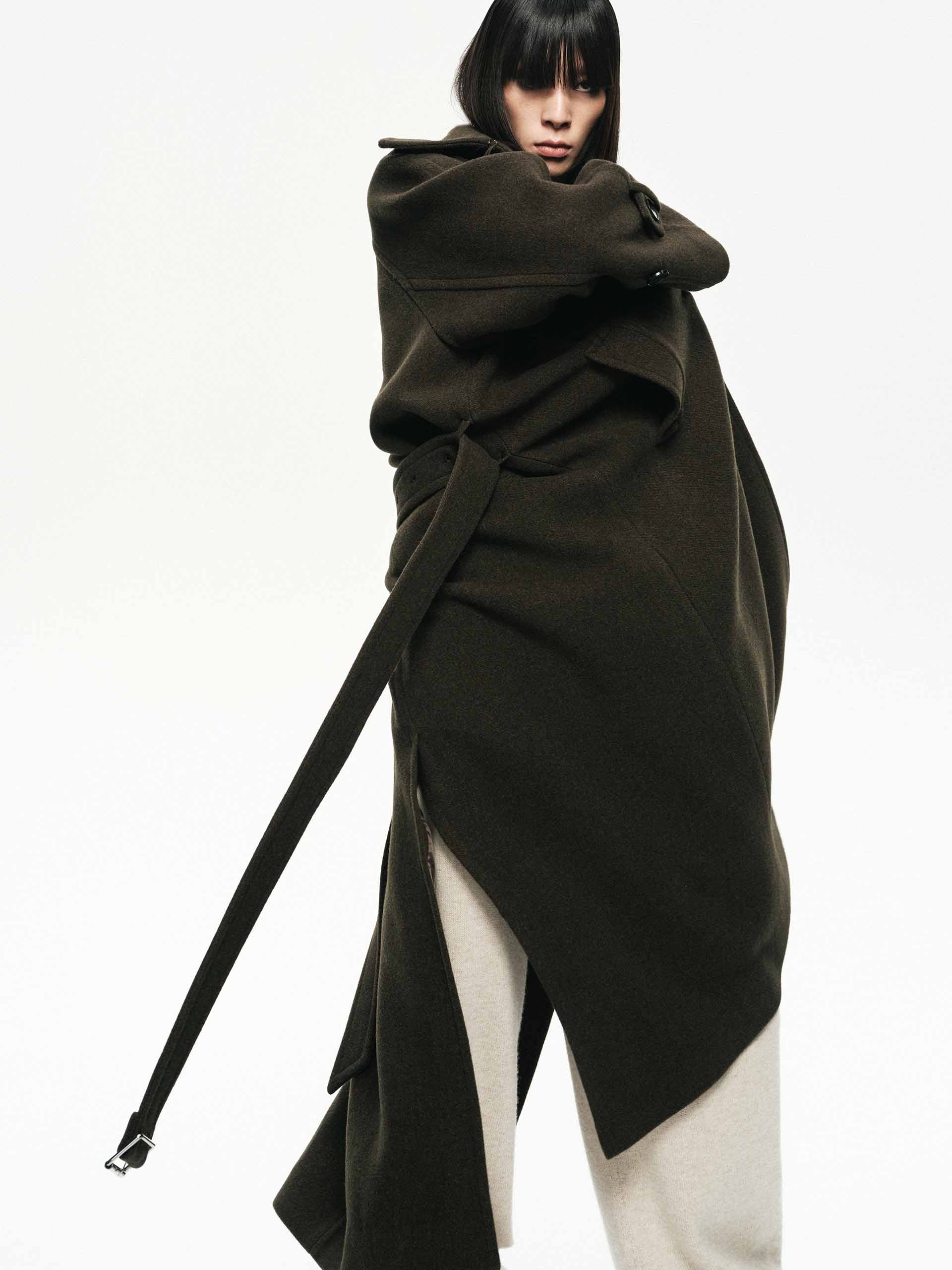 Merino Wool Longline Coat
