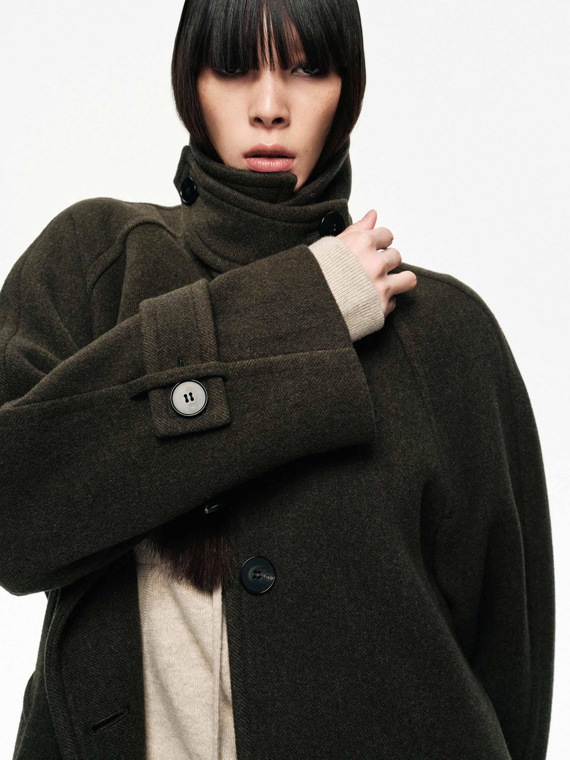 Merino Wool Longline Coat