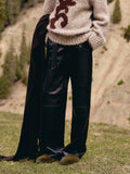 Include Belt Leather Trousers