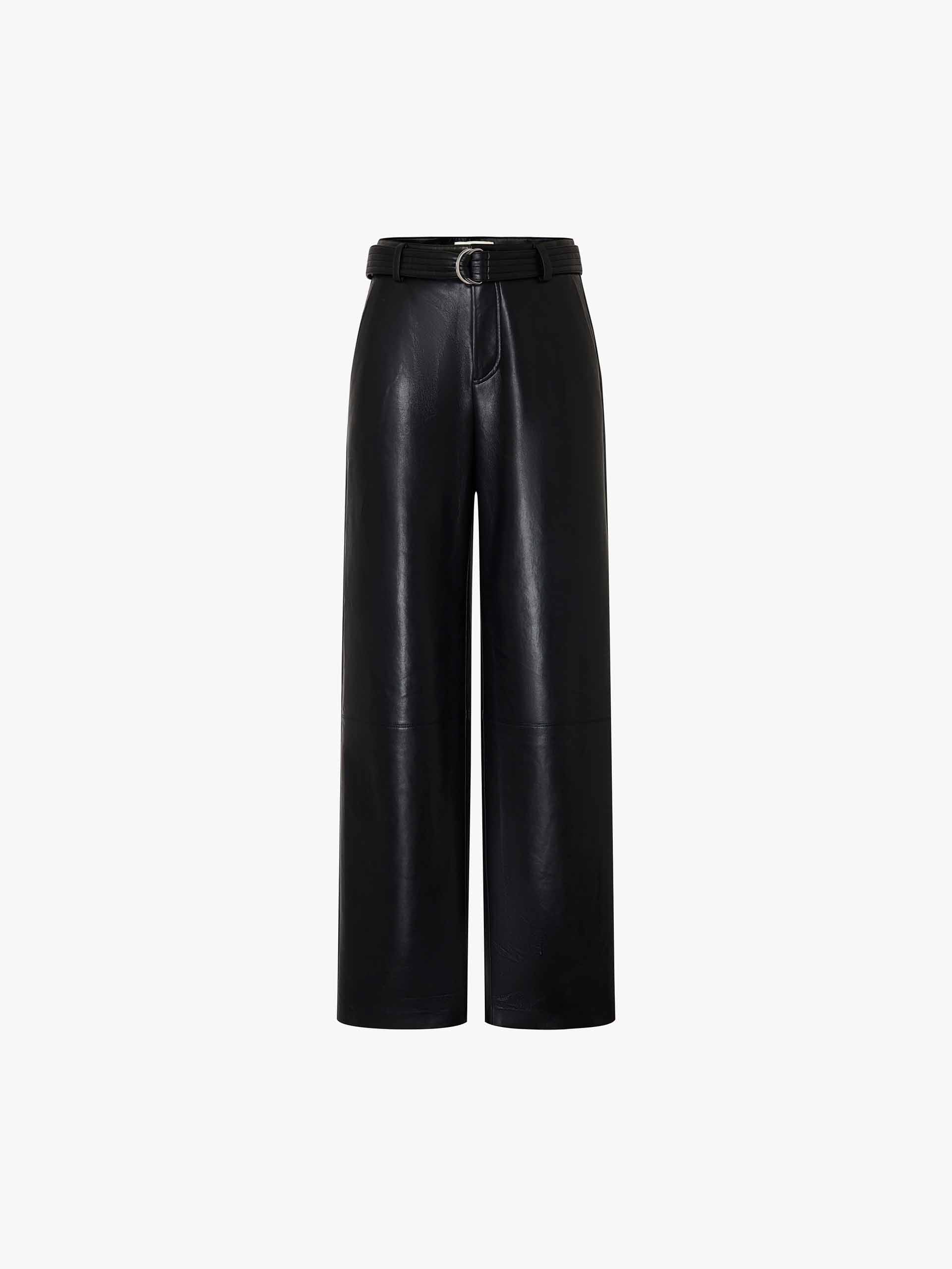 Include Belt Leather Trousers