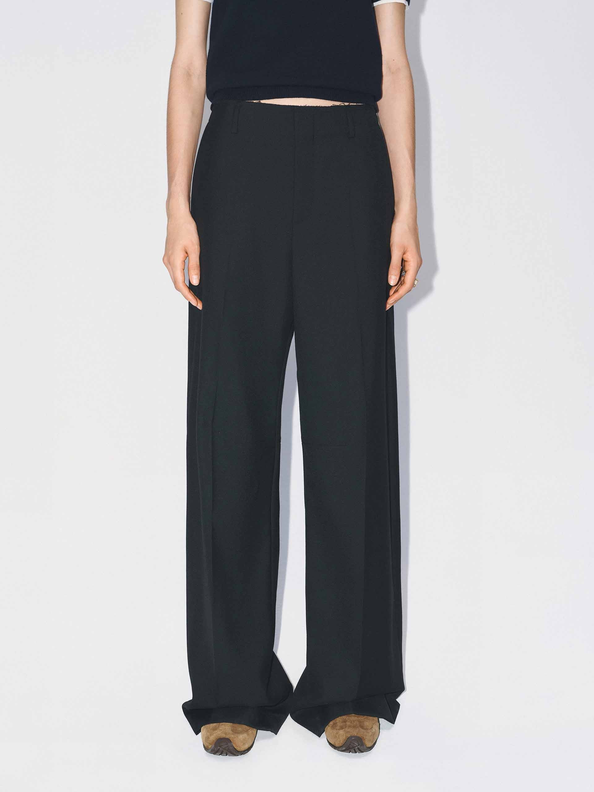 Raw Waistband Detail Trousers