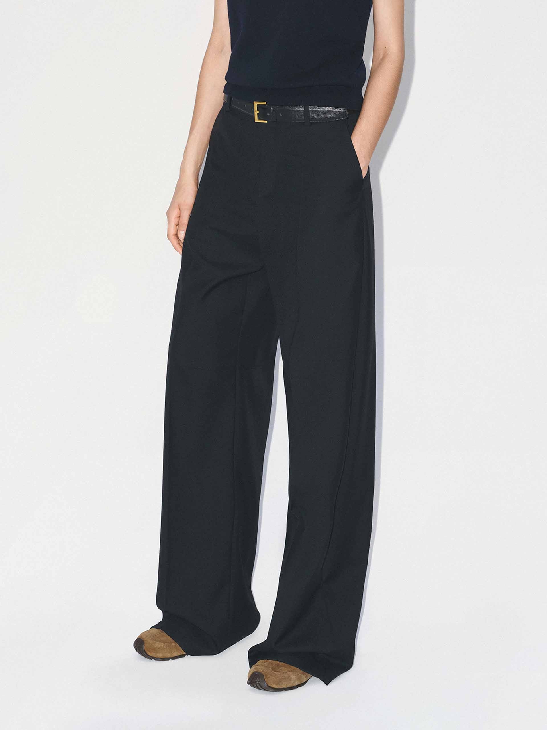 Raw Waistband Detail Trousers