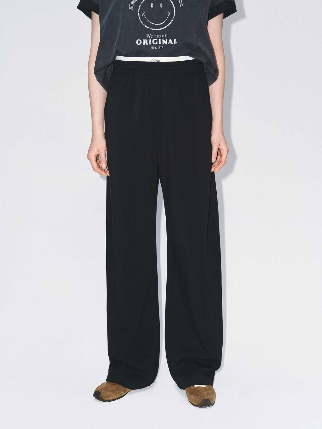 Layered Waistband Barrel Pants