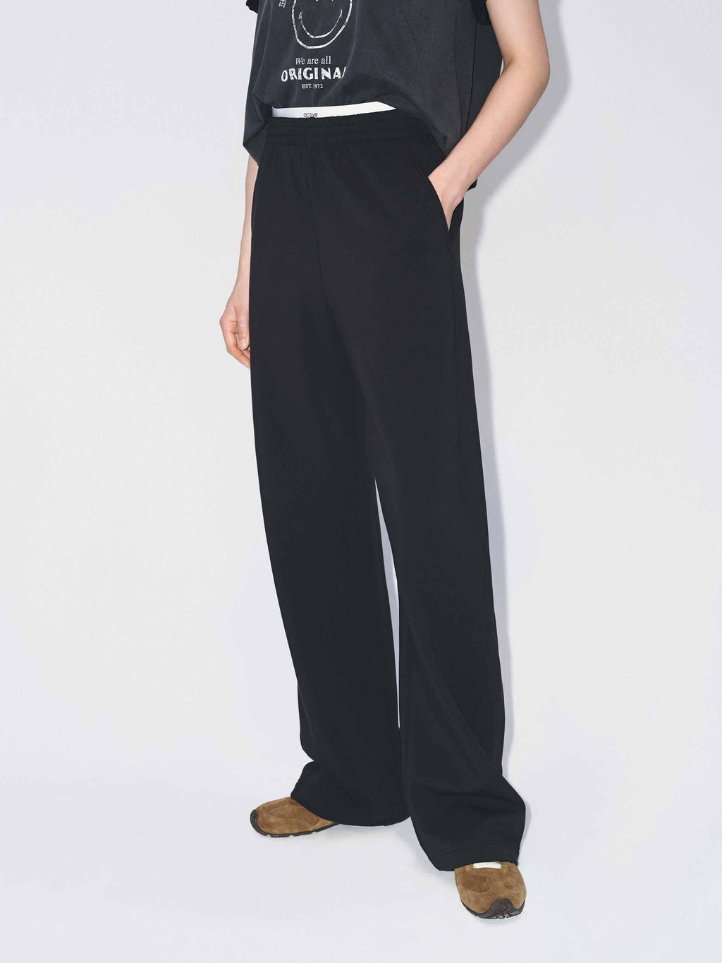 Layered Waistband Barrel Pants