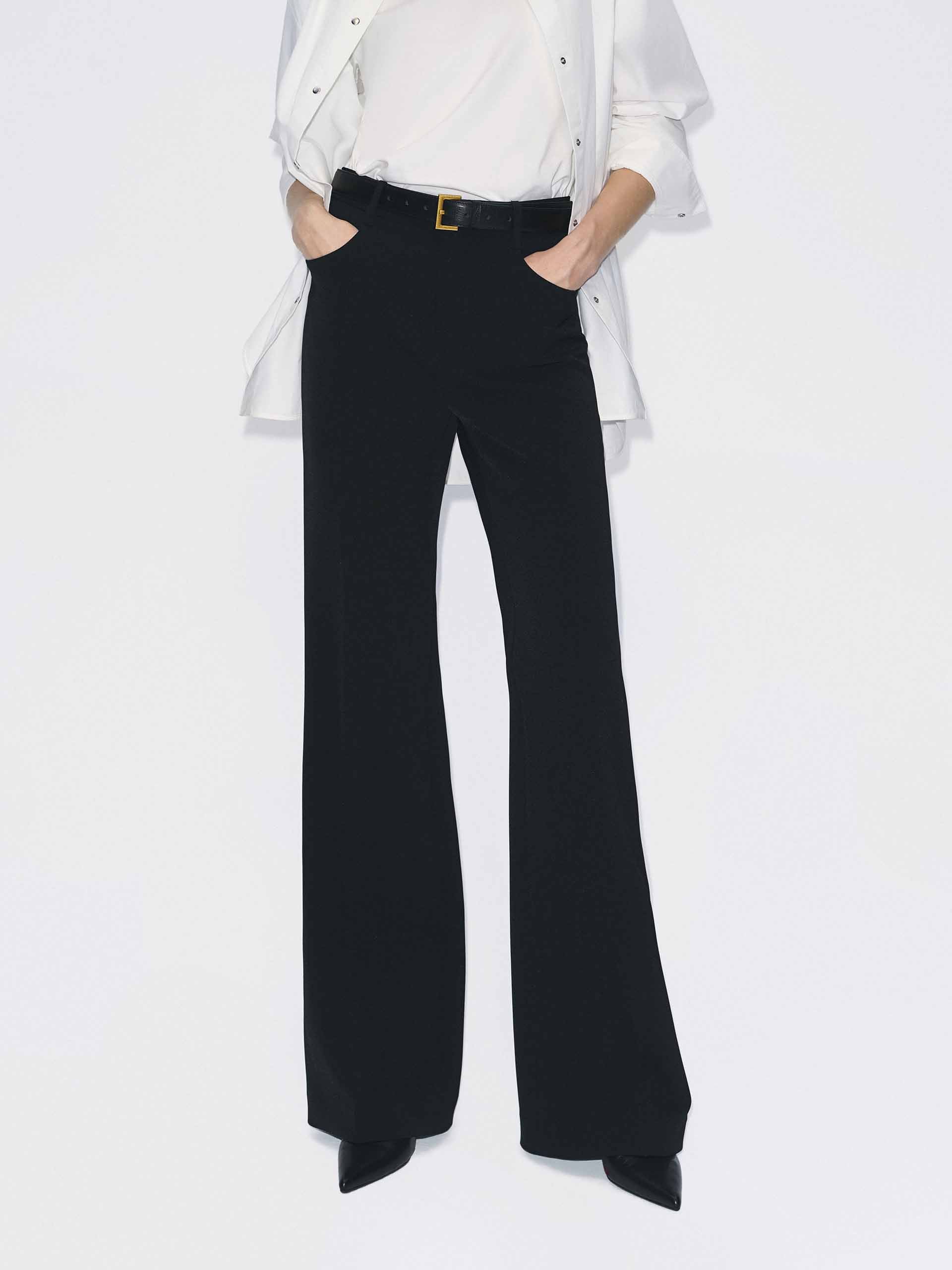 Pressed Creases Flared Trousers