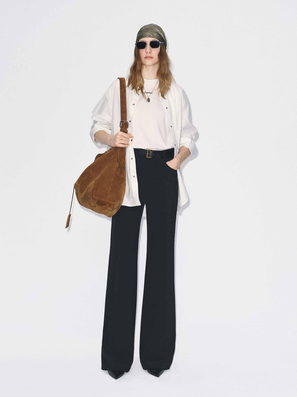 Pressed Creases Flared Trousers