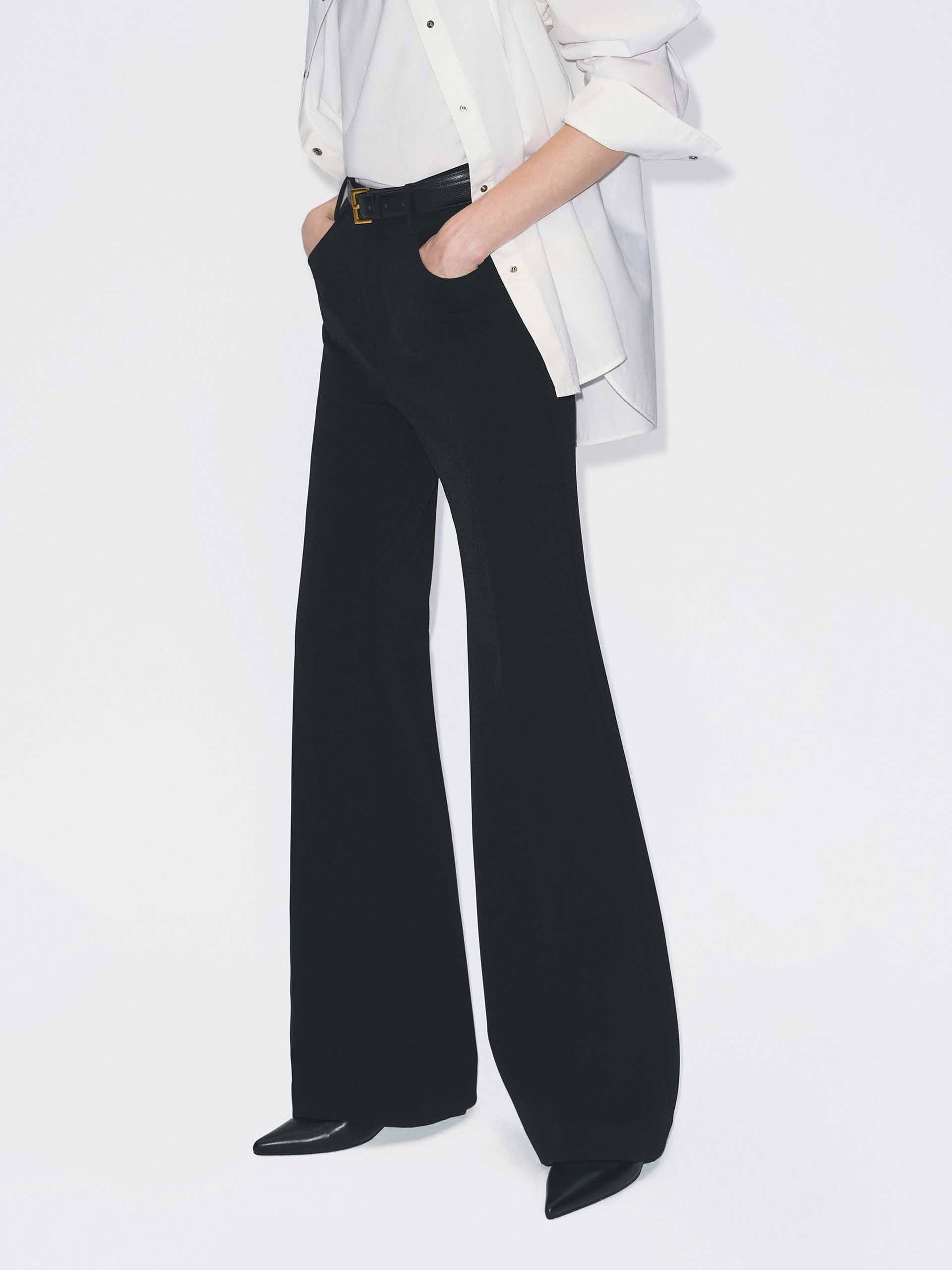 Pressed Creases Flared Trousers