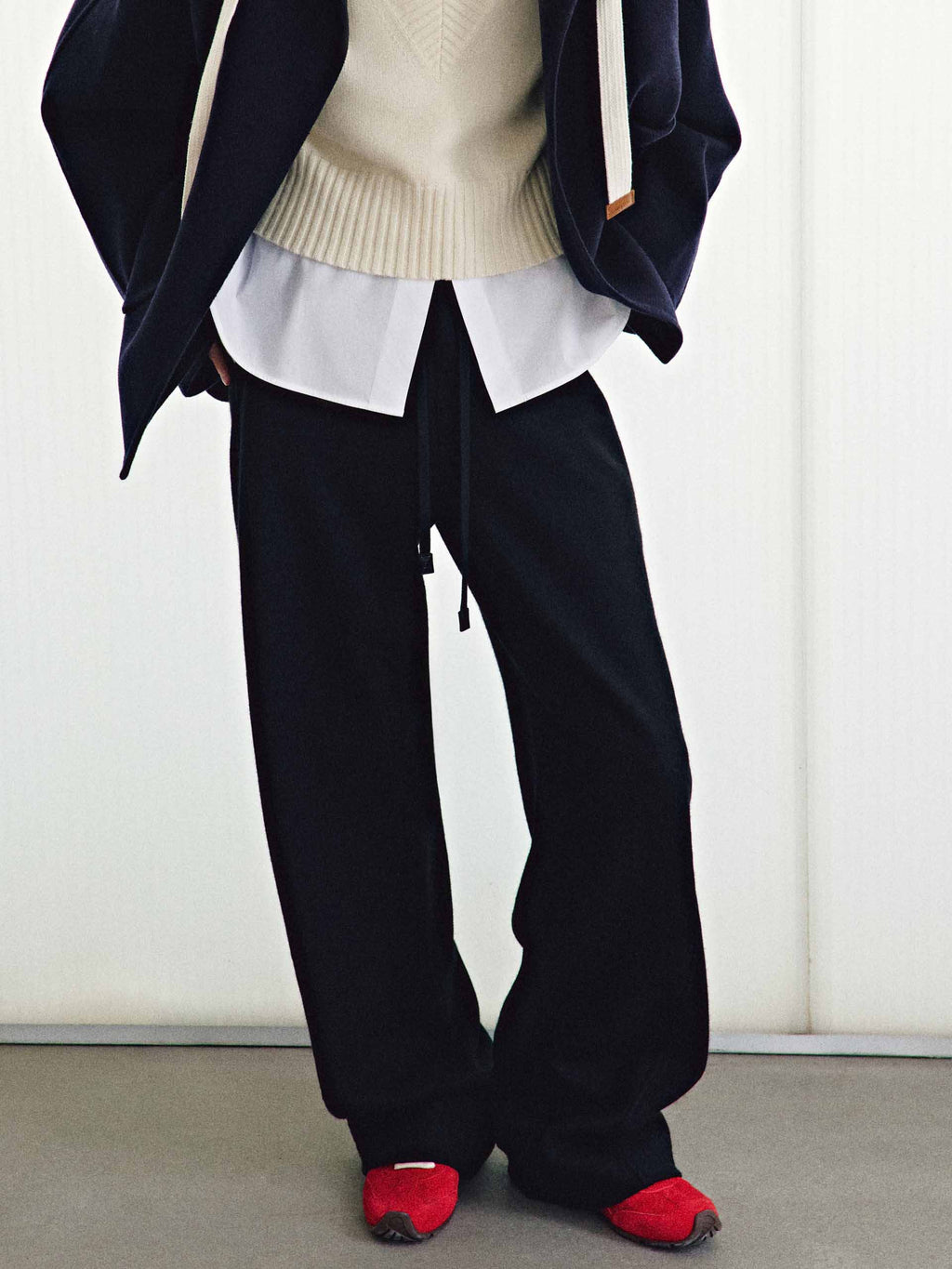 Barrel Leg Drawstring Trousers