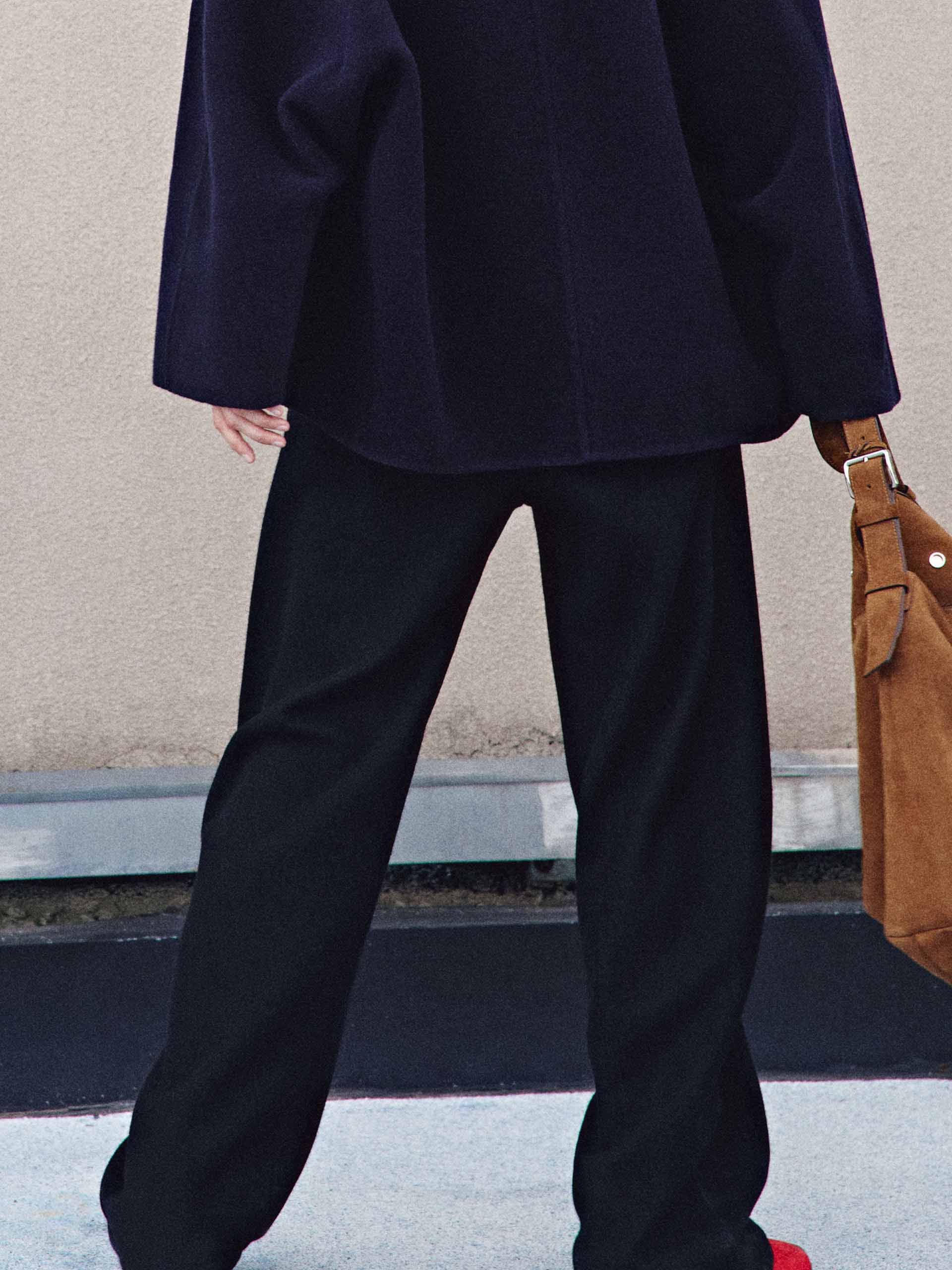 Barrel Leg Drawstring Trousers