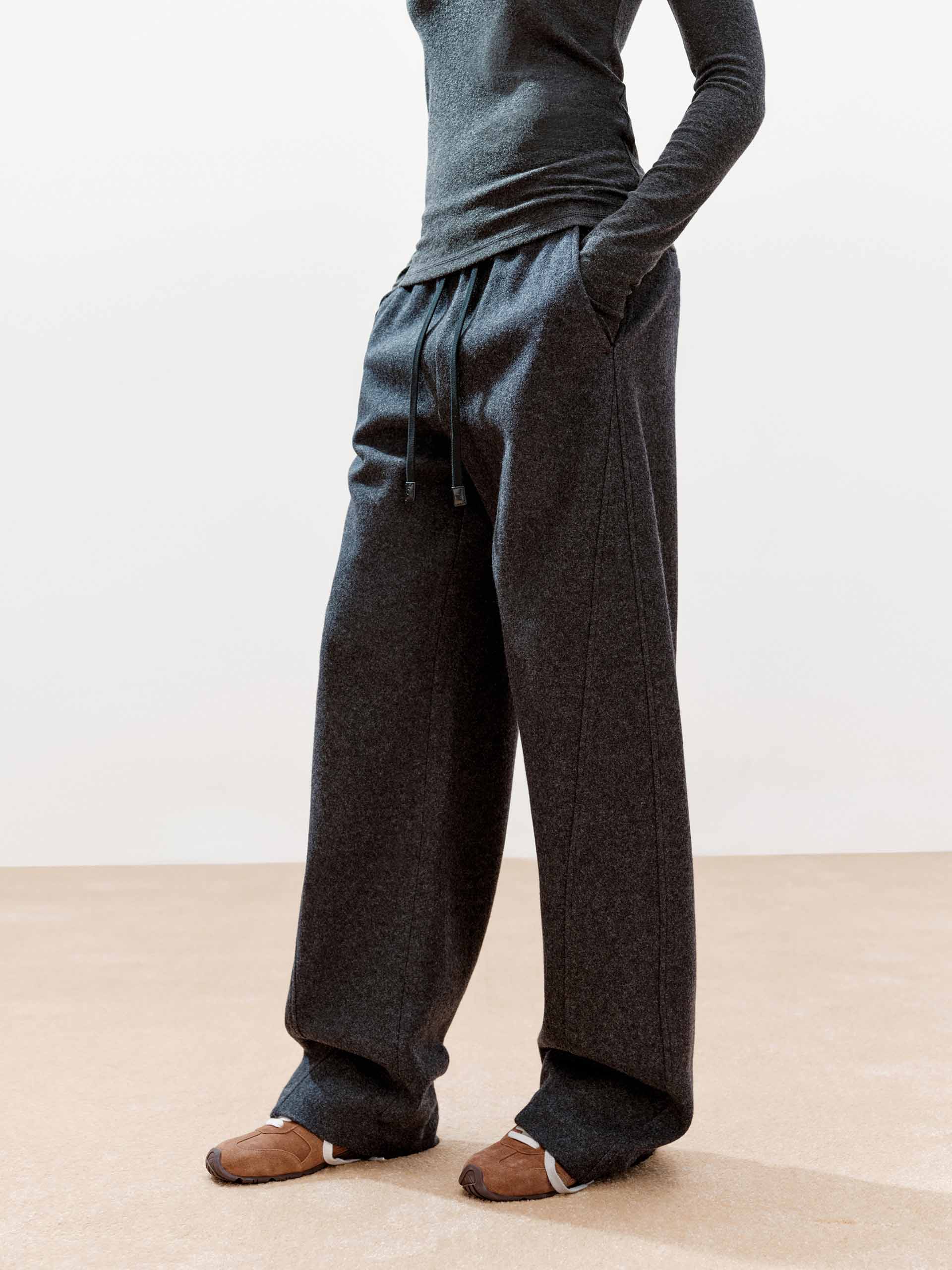 Barrel Leg Drawstring Trousers