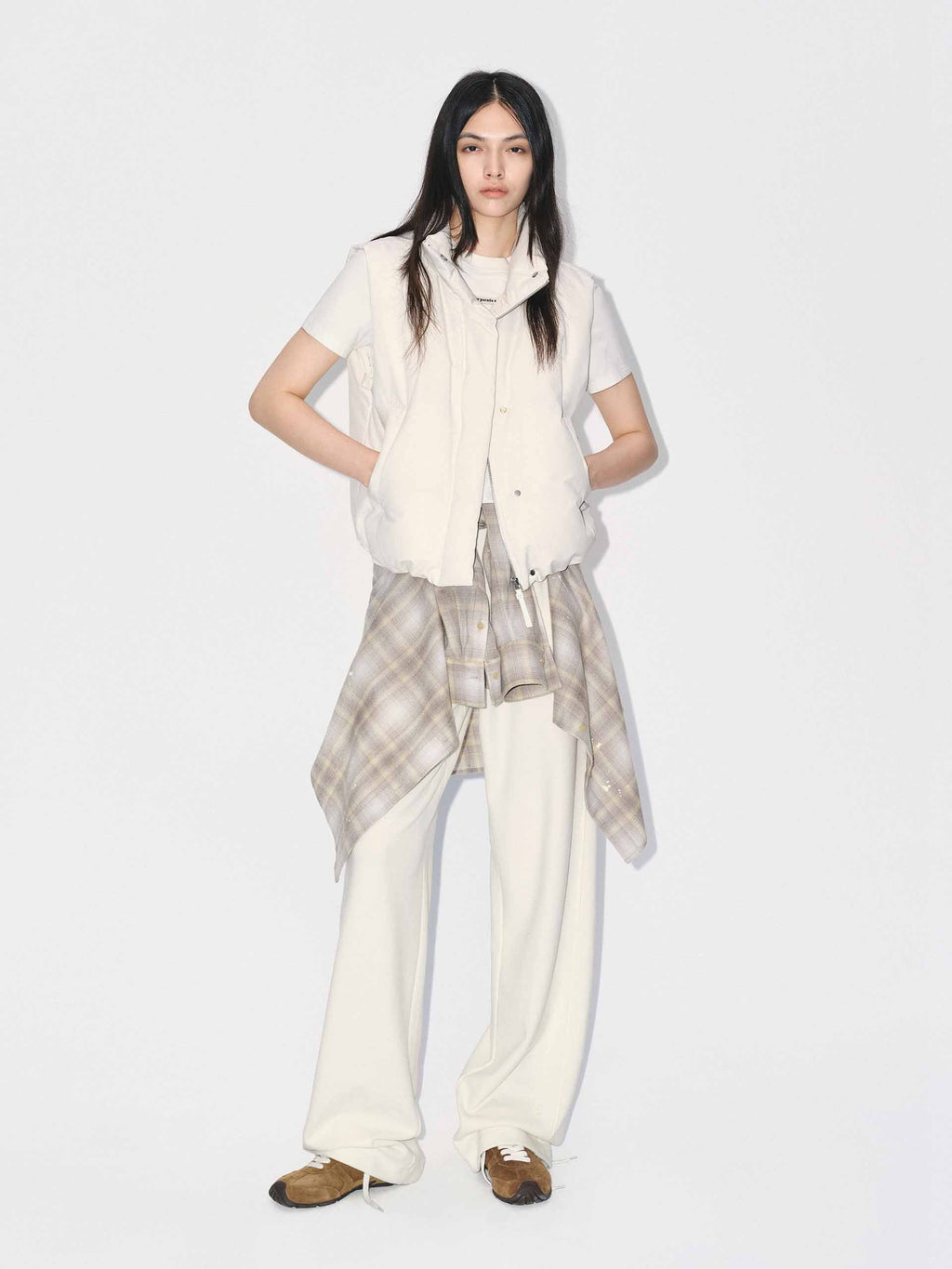 Inner Drawstring Straight Trousers