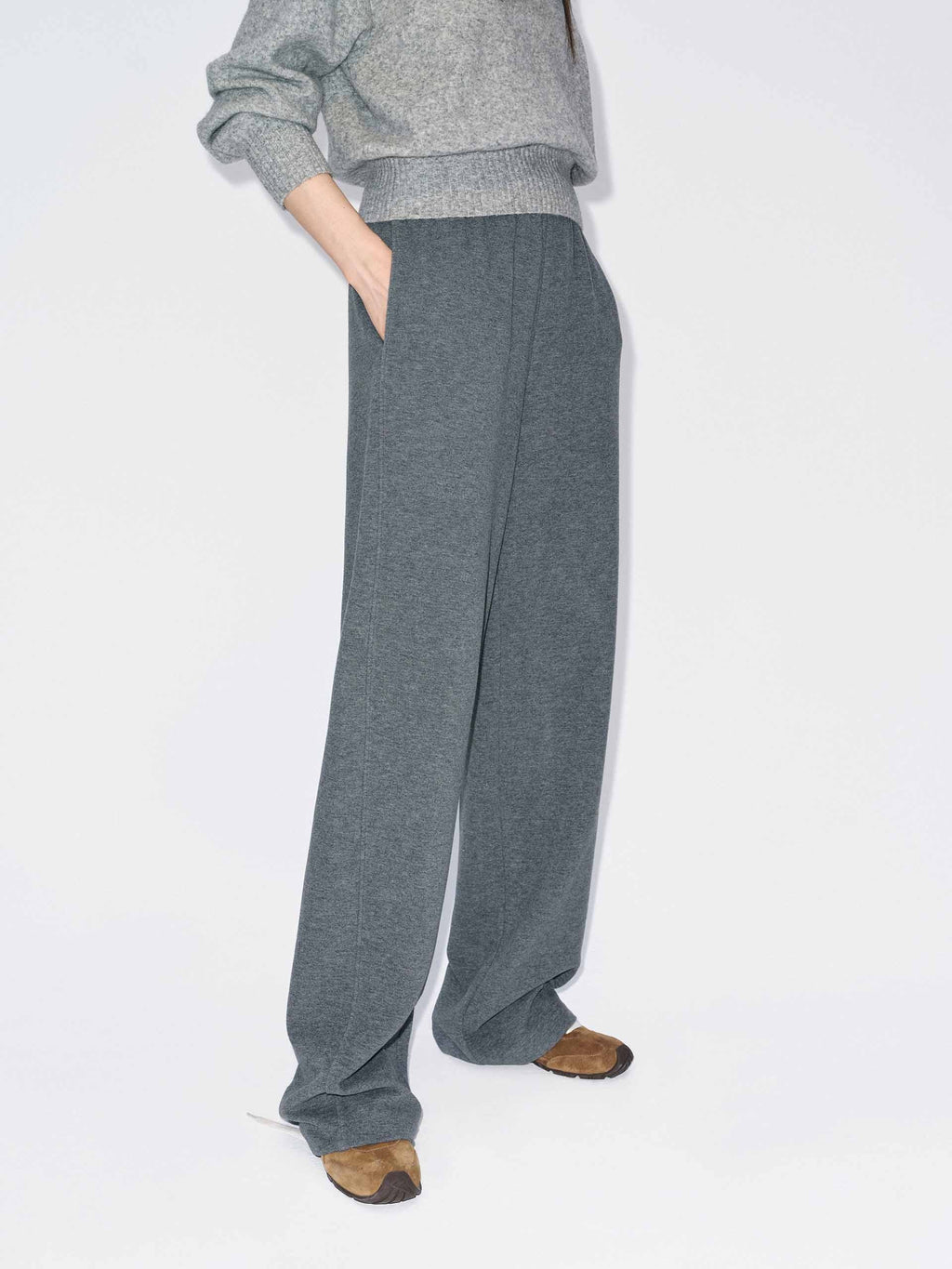 Inner Drawstring Straight Trousers