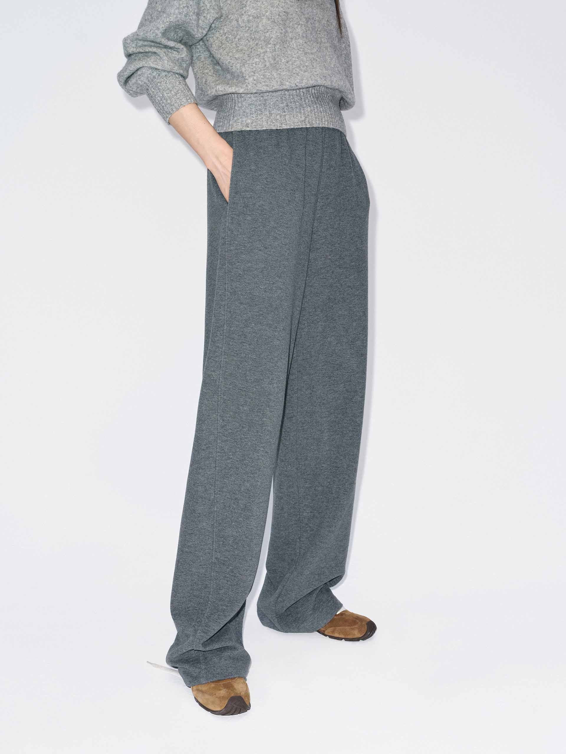 Inner Drawstring Straight Trousers