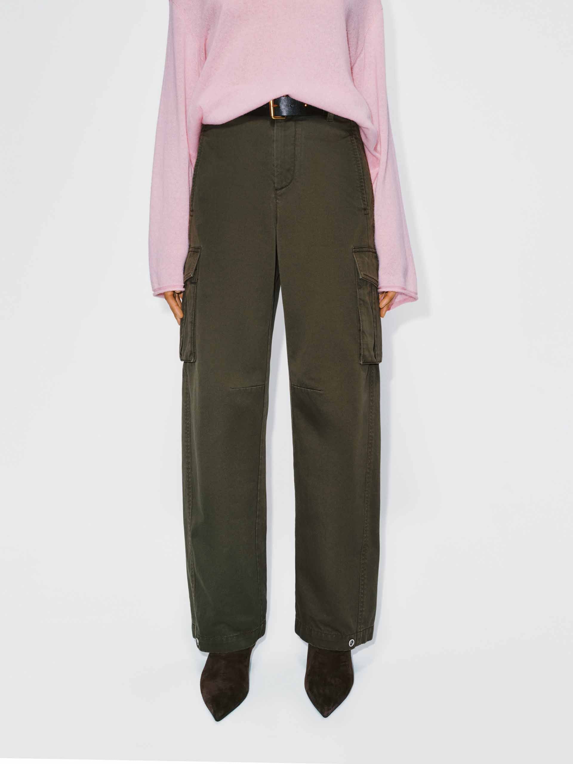 Belted Cargo Style Trousers